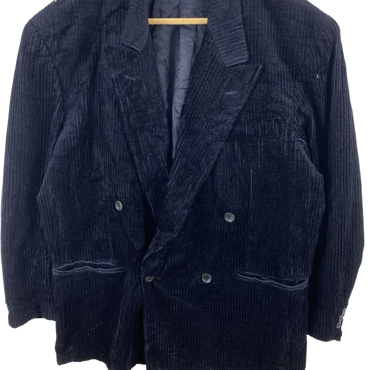 Lanvin Vintage LANVIN PARIS Corduroy Double Breasted Blazer Jacket Size XL / US 12-14 / IT 48-50 - 5 Thumbnail