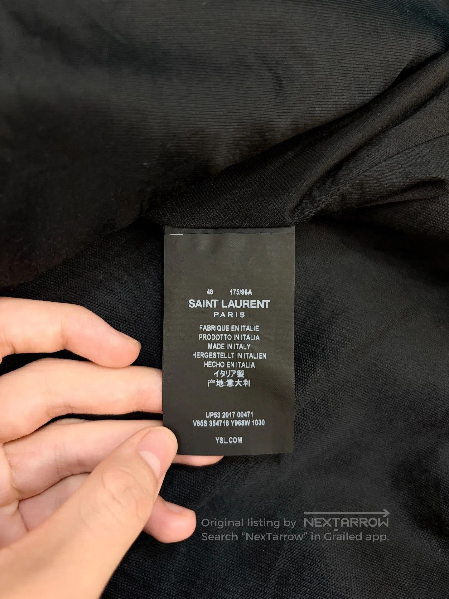 Saint Laurent Paris Saint Laurent Gray Varsity Jacket. Size US M / EU 48-50 / 2 - 6 Thumbnail
