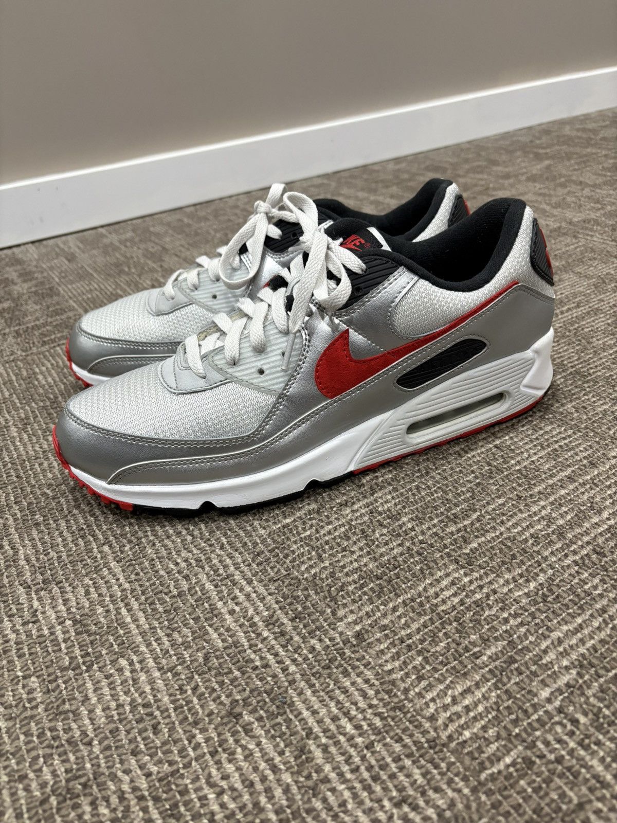 Nike Nike Air Max 90 - Silver Bullet Size US 13 / EU 46 - 1 Thumbnail