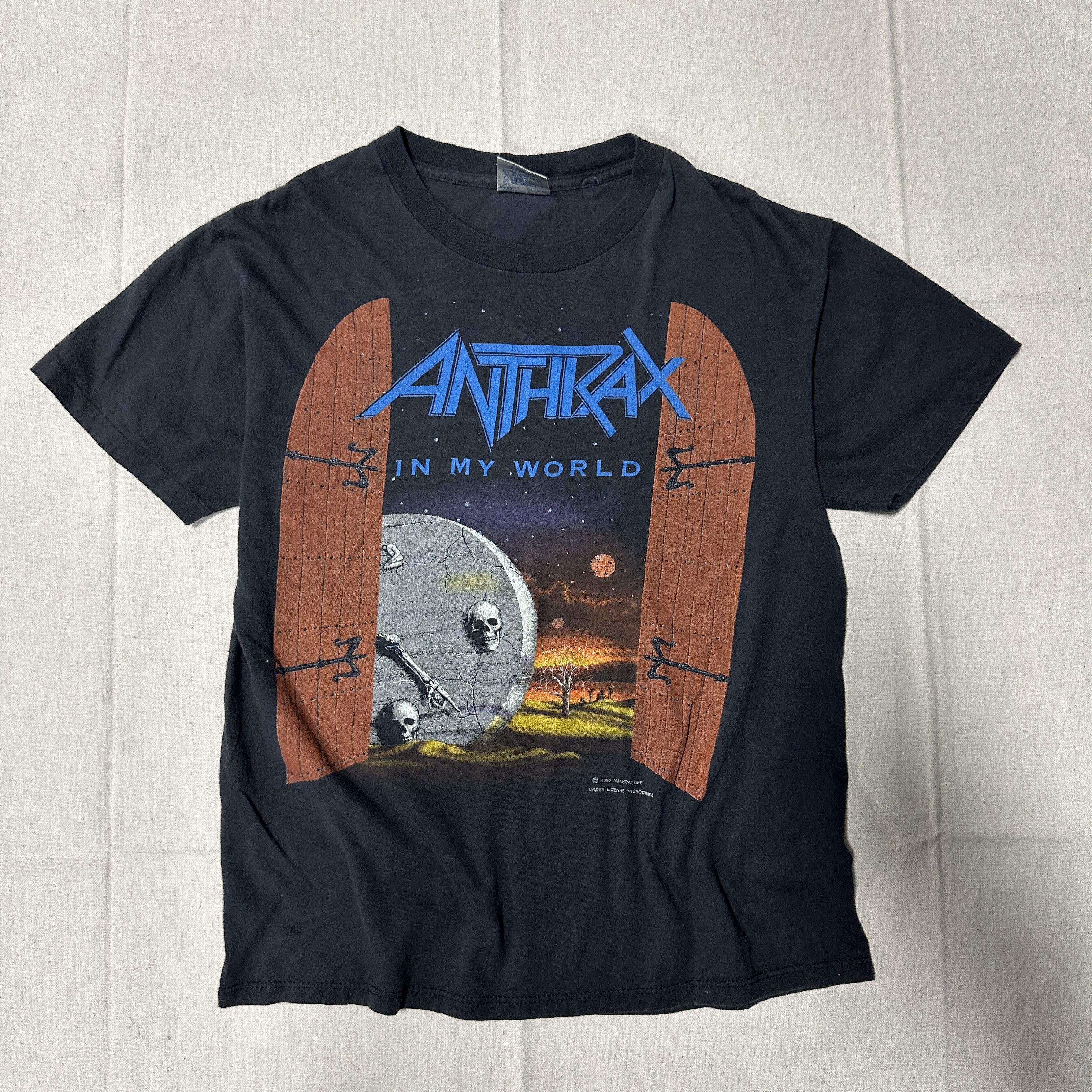 1990s Brockum Anthrax In My World Graphic T-Shirt Size L