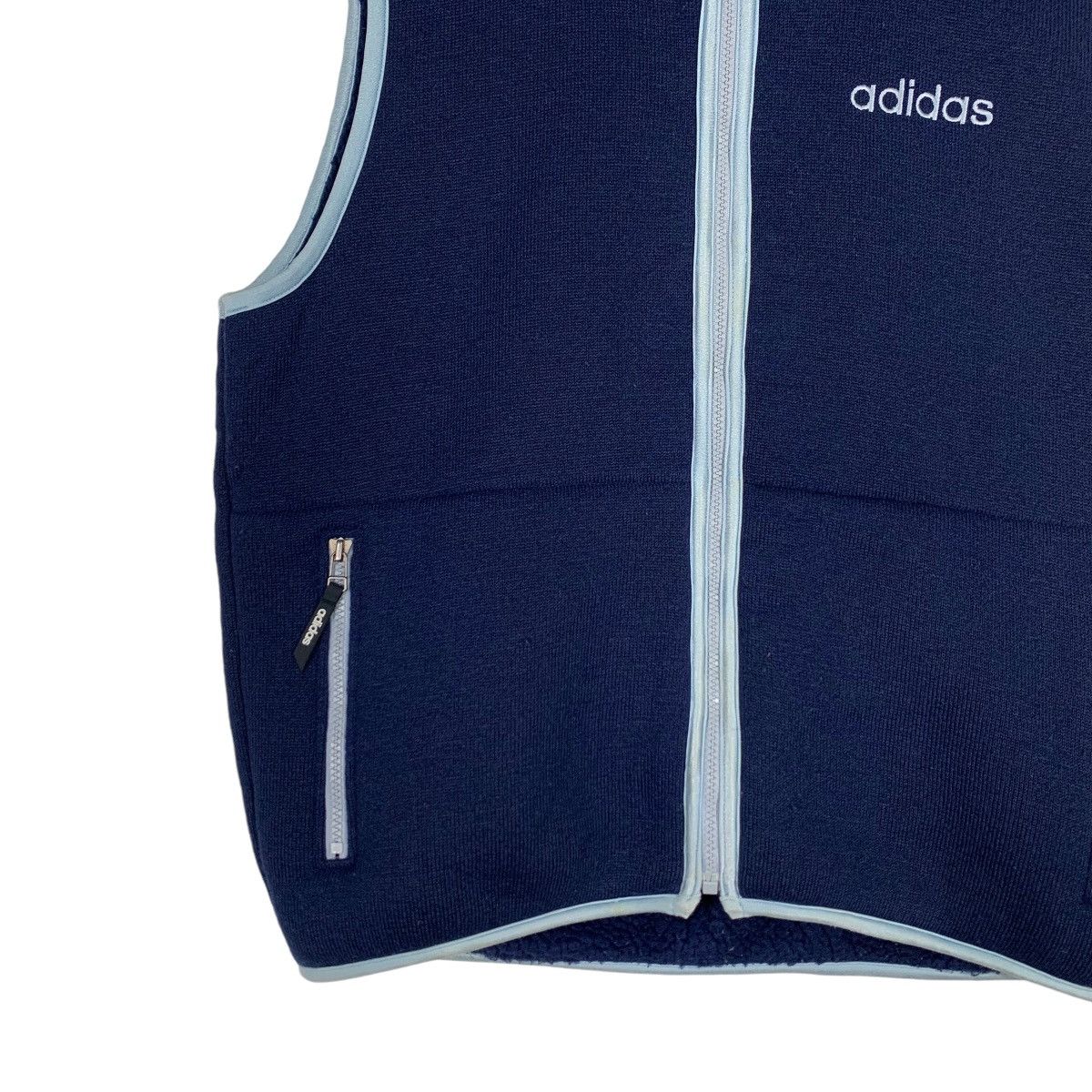 Adidas 90's ADIDAS Embroidery Logo Deep Pile Fleece Vest #1156-C53 Size US L / EU 52-54 / 3 - 5 Thumbnail