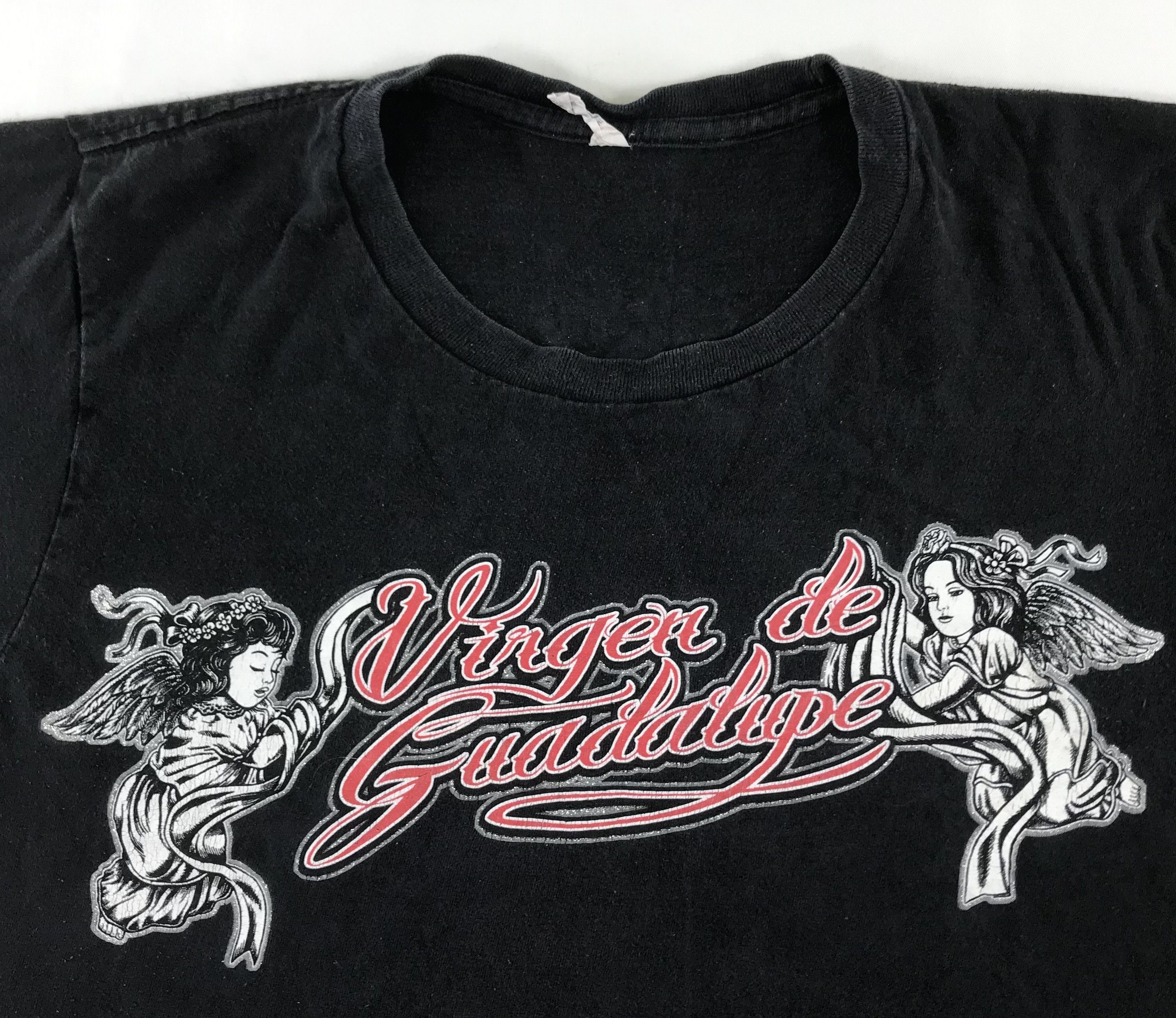 Fuck Art, Make Tees Vintage Virgen De Guadalupe Over Printed T Shirt Size US L / EU 52-54 / 3 - 3 Thumbnail
