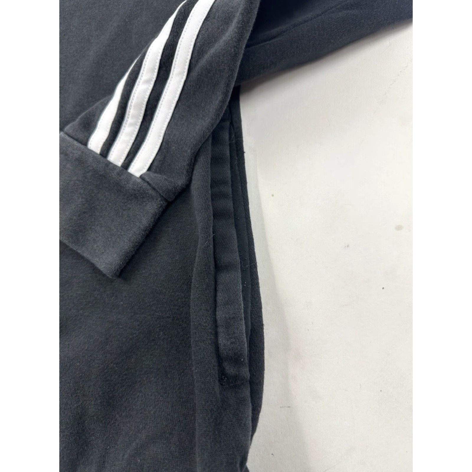 Adidas Adidas Hoodie Sweatshirt Womens XS Black Pullover Long Sleeve Zip Pockets Casual Activewear Size XS / US 0-2 / IT 36-38 - 3 Thumbnail