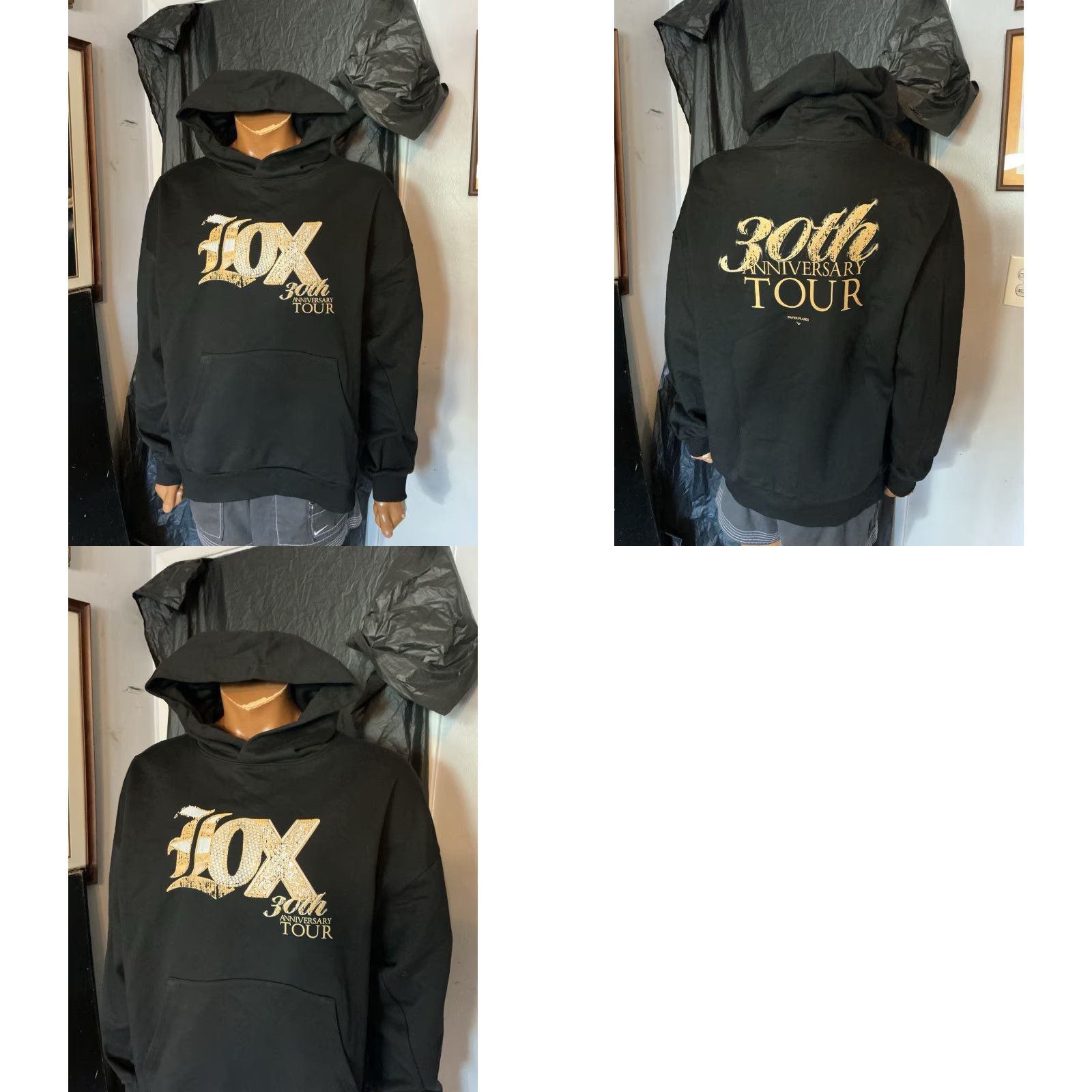Vintage VINTAGE? Paper Planes Roc Nation The LOX 30th Anniversary Celebration Tour Hoodie XL Black Pullover Mens Shirts Hoodie? Size US XL / EU 56 / 4 - 8 Thumbnail