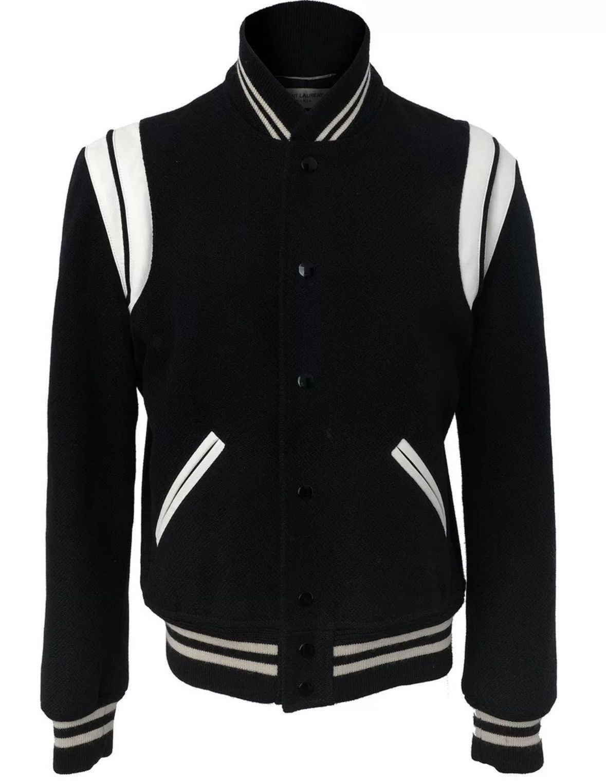 Saint Laurent Paris × Yves Saint Laurent Saint Laurent Teddy baseball jacket2412-Nextarrow Size US M / EU 48-50 / 2 - 1 Thumbnail