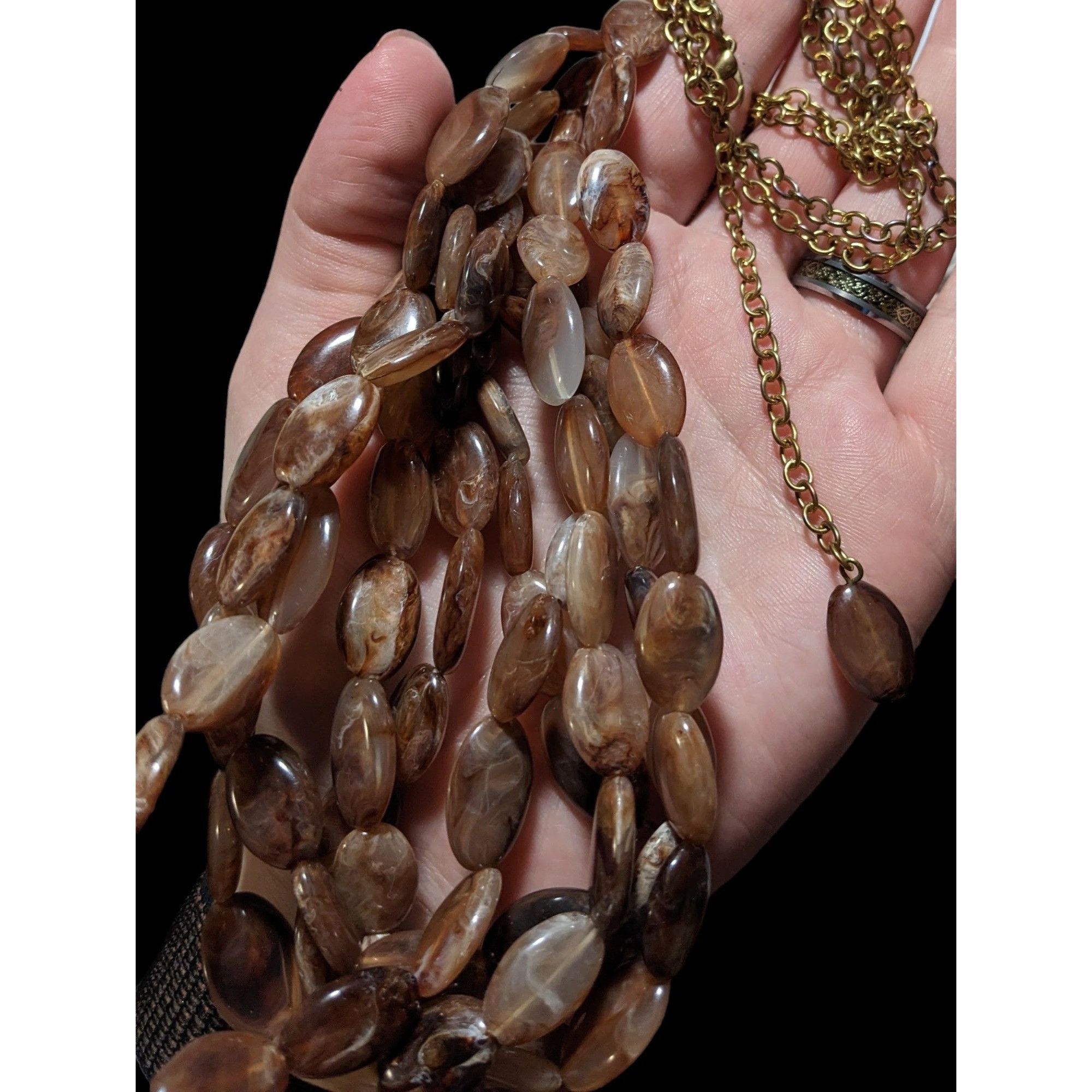 Other Earthy Multilayer Marbled Beaded Necklace Size ONE SIZE - 5 Thumbnail