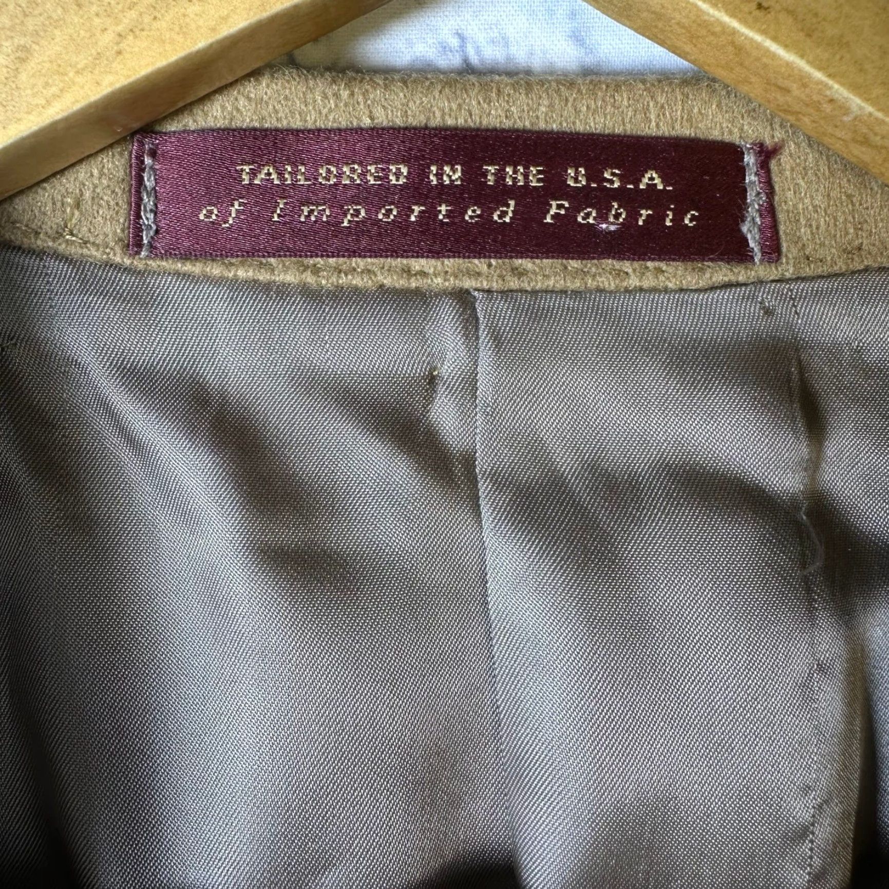 Nordstrom Nordstrom Loro Piana 100% Cashmere Sport Coat Blazer Mens 48R Camel Beige Two-Button Notch Lapel Classic Coat, USA Made Size 48R - 3 Thumbnail