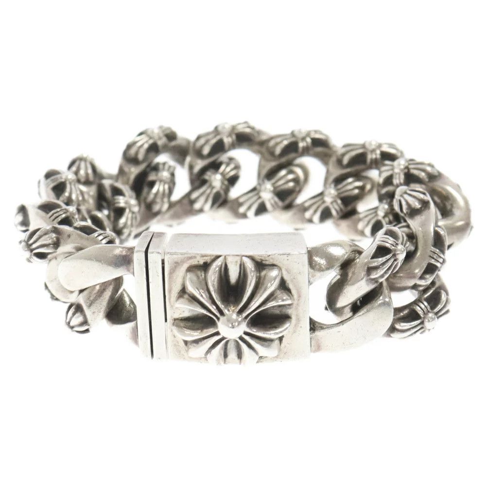 image of Chrome Hearts Extra Fancy Link Box Id Bracelet in Silver, Men's