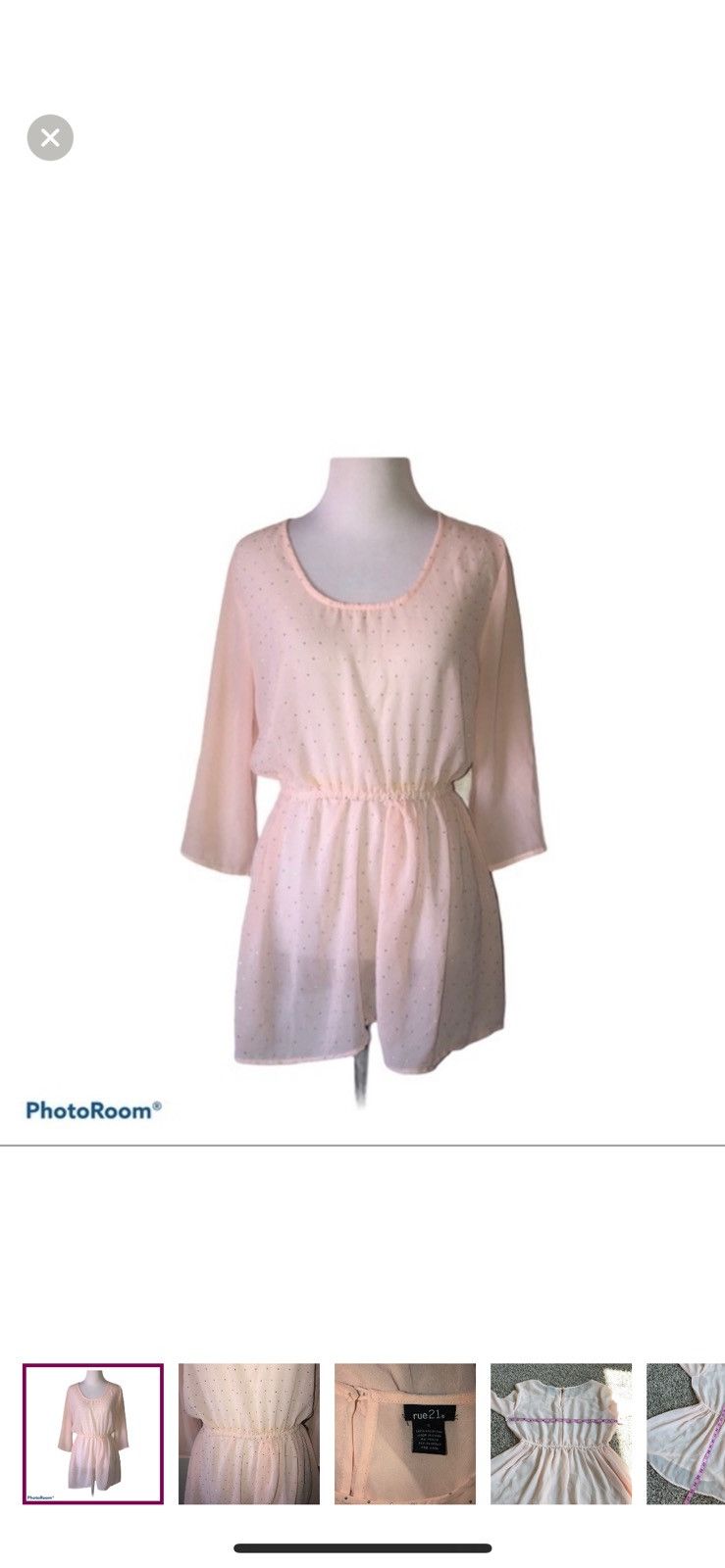 rue21 Rue 21 small studded sheer blouse Size S / US 4 / IT 40 - 1 Thumbnail