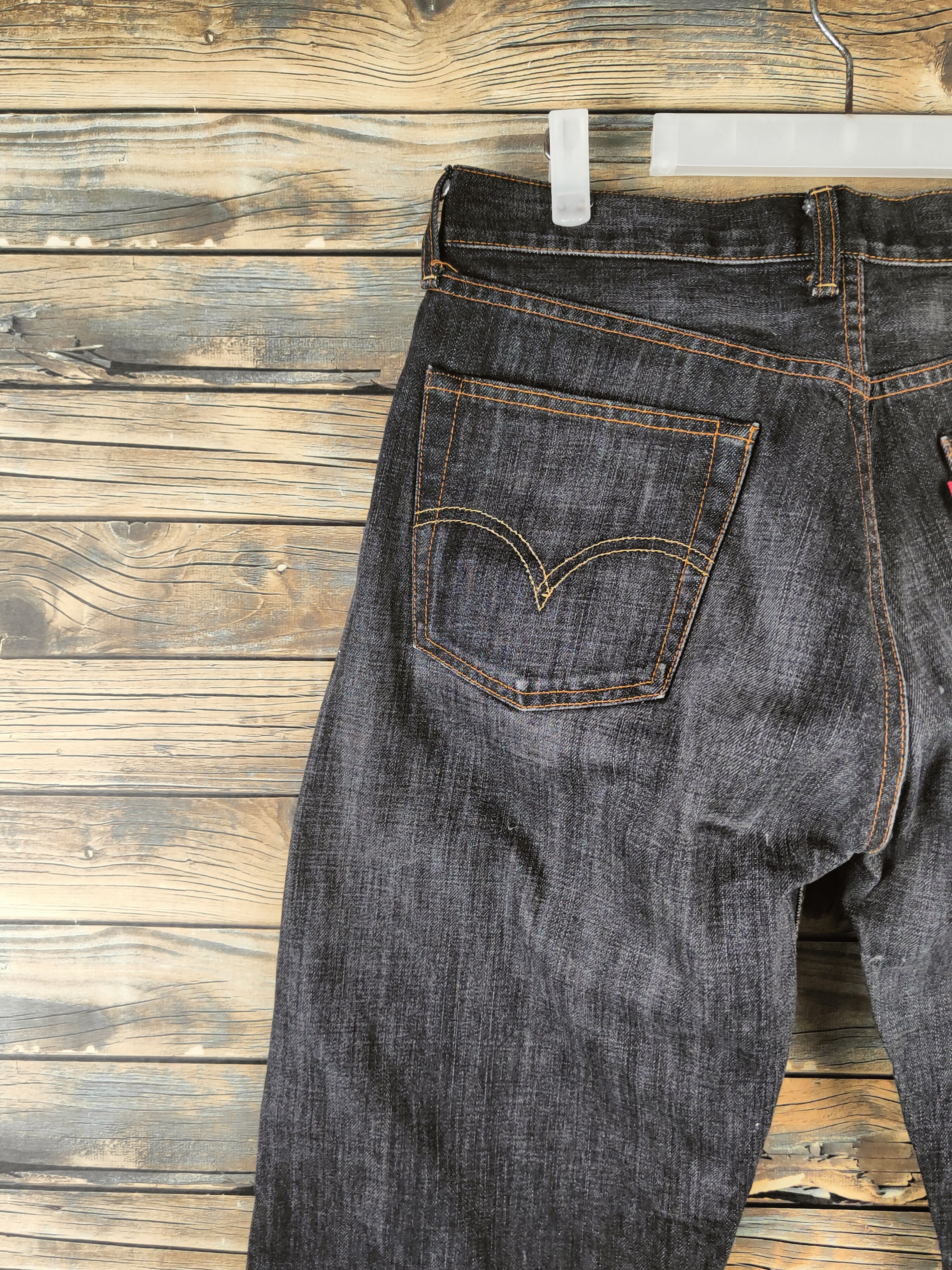 Levi's 503 Levi's Black Distressed Ripped Jeans #S2810 Size US 32 / EU 48 - 8 Thumbnail