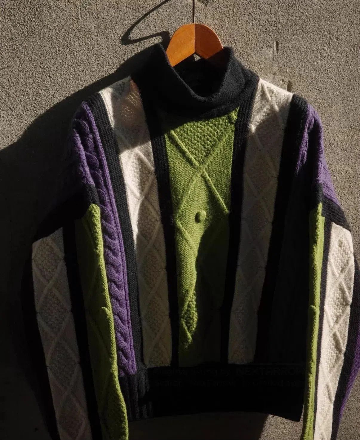 Jean Paul Gaultier Multi Color Turtleneck Knit Sweater. Size US L / EU 52-54 / 3 - 2 Thumbnail