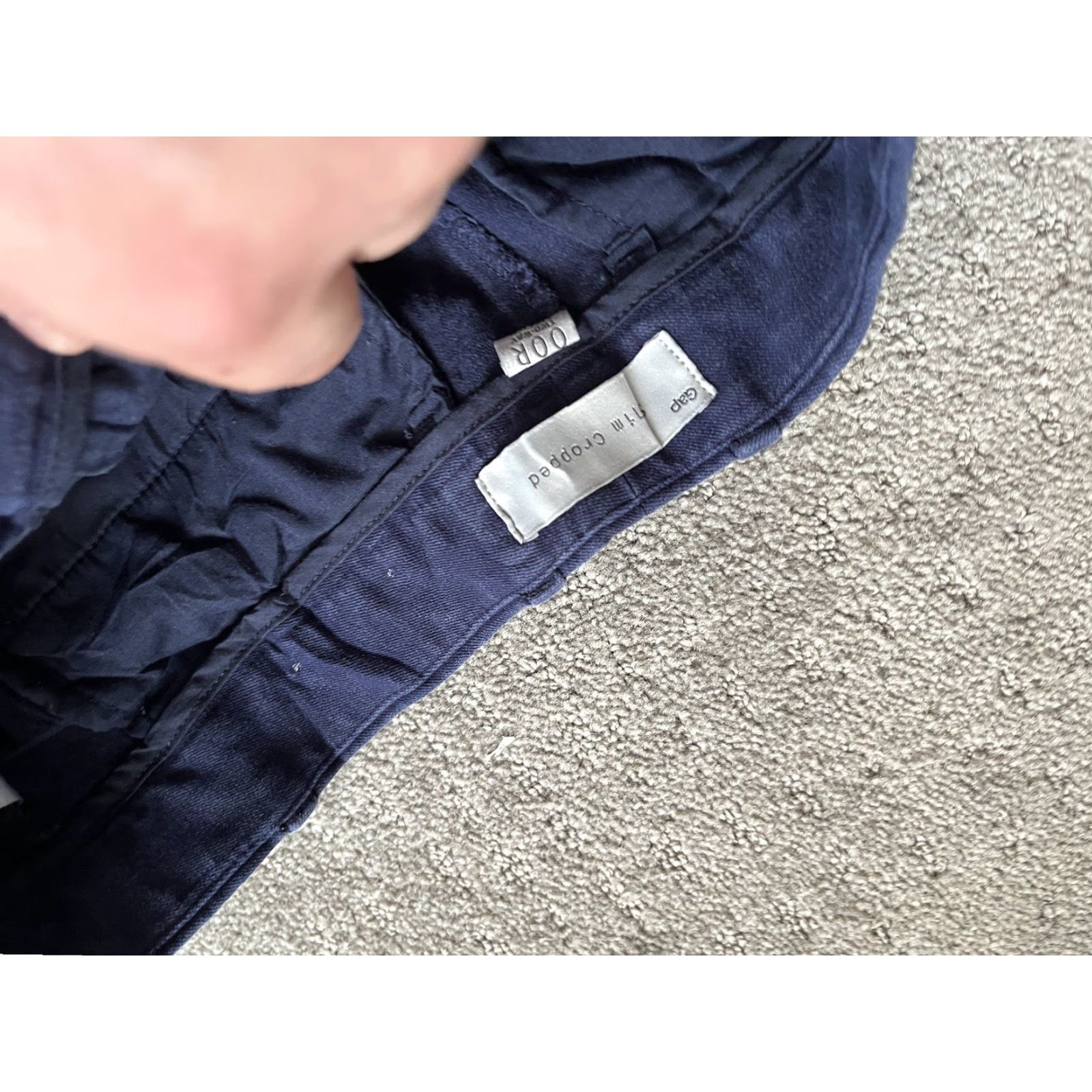 Gap Gap Slim Cropped Stretch Women 00R Pants Navy Pockets Blue Cotton Blend Slim Fit Regular Inseam 26 in Pants Size 24" / US 00 / IT 34 - 5 Thumbnail