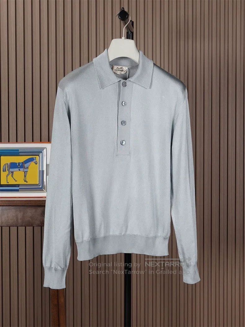 Hermes Hermes Pure Silk Long Sleeve Knit Size US M / EU 48-50 / 2 - 1 Thumbnail