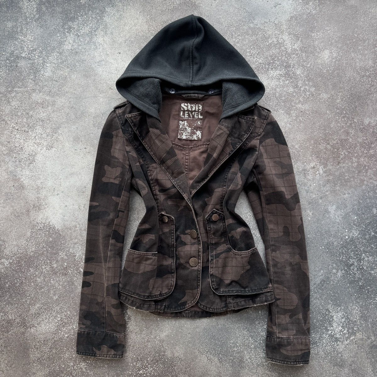 Hysteric Glamour Y2K Grunge Vintage Camo Hooded Jacket Size S / US 4 / IT 40 - 2 Thumbnail