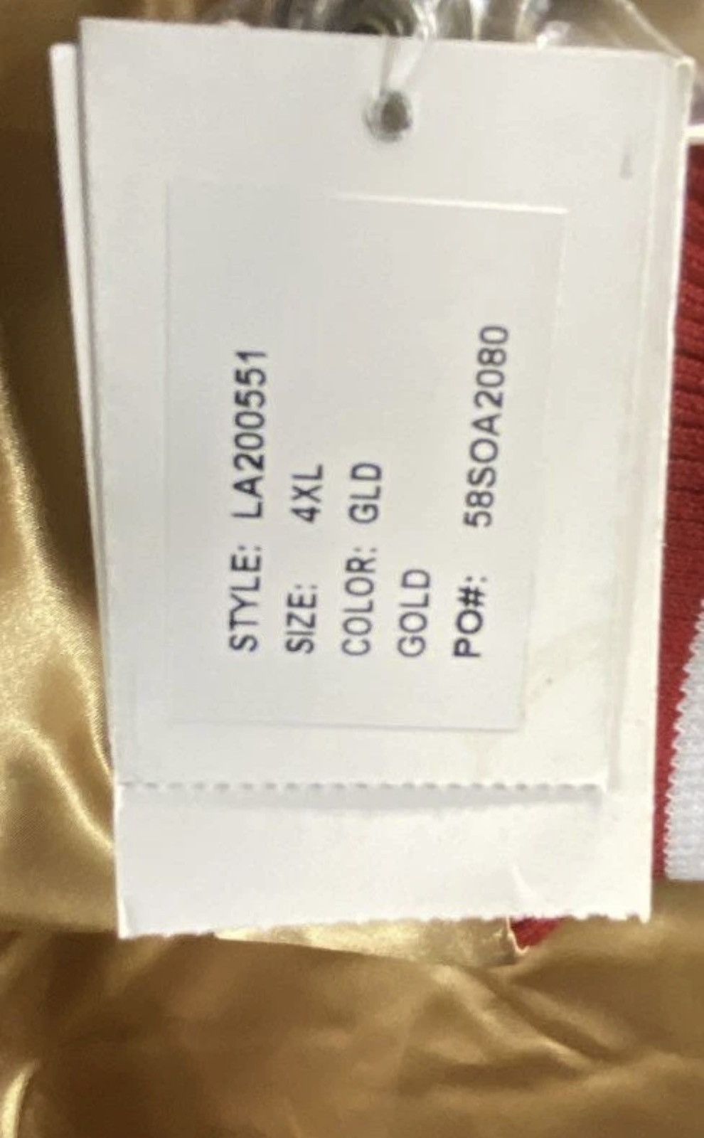 Other NFL Men's San Francisco 49ers Gold Bomber Jacket NWT SZ 4XL Size US XXL / EU 58 / 5 - 4 Thumbnail