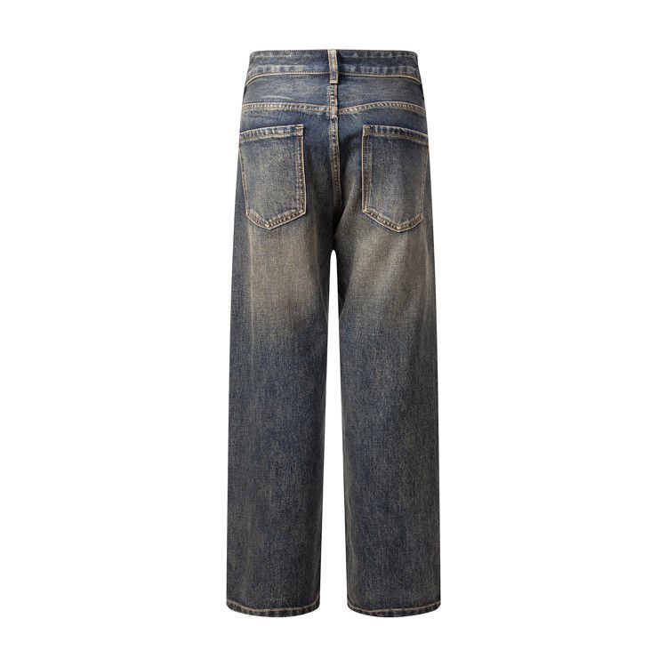 Japanese Brand × Vintage Men's punk gradient washed loose casual distressed jeans y2k Size US 32 / EU 48 - 2 Thumbnail