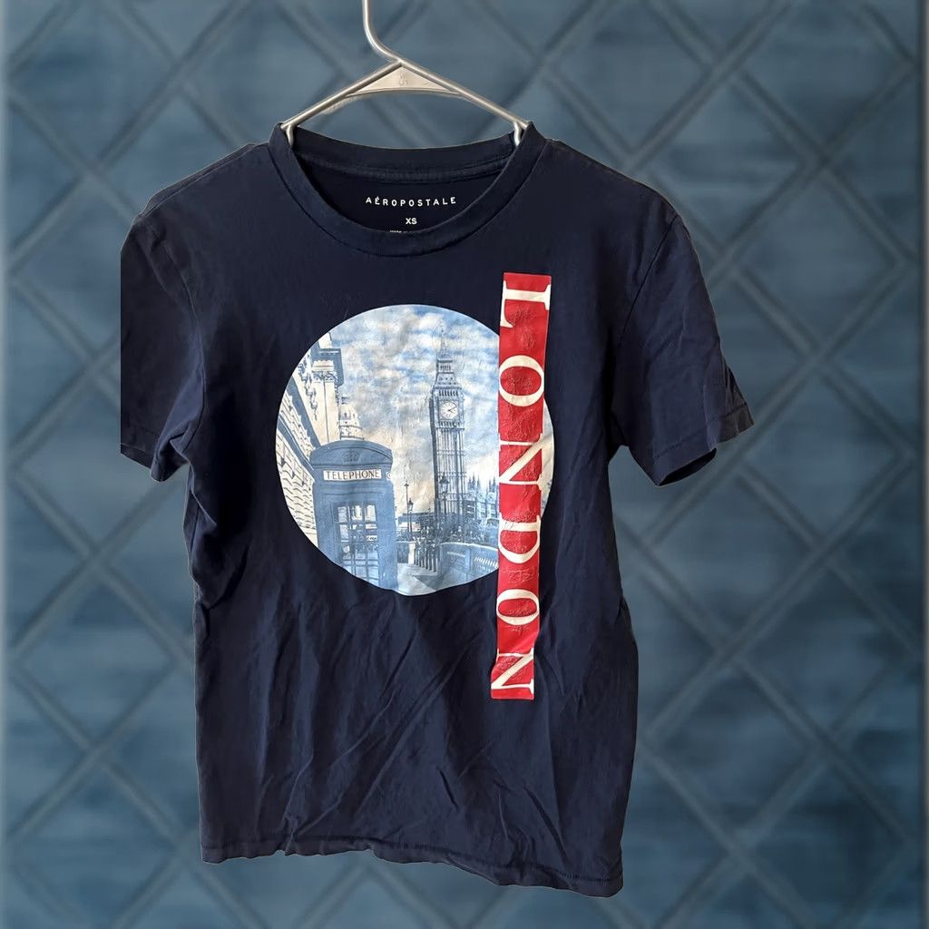 Aeropostale ✅ Aeropostale Graphic Tee Mens Shirt Size XS Navy Blue W/ Logo Men London Daily Shipping, Vintage Style Size US XS / EU 42 / 0 - 1 Thumbnail
