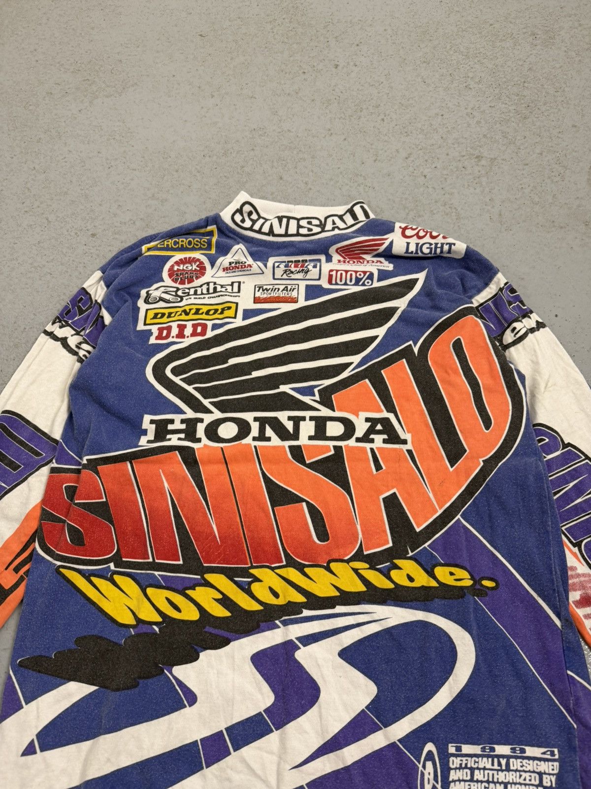Honda Vintage 1994 Sinisalo Moto Worldwide Motocross Honda Tee Size US L / EU 52-54 / 3 - 4 Thumbnail