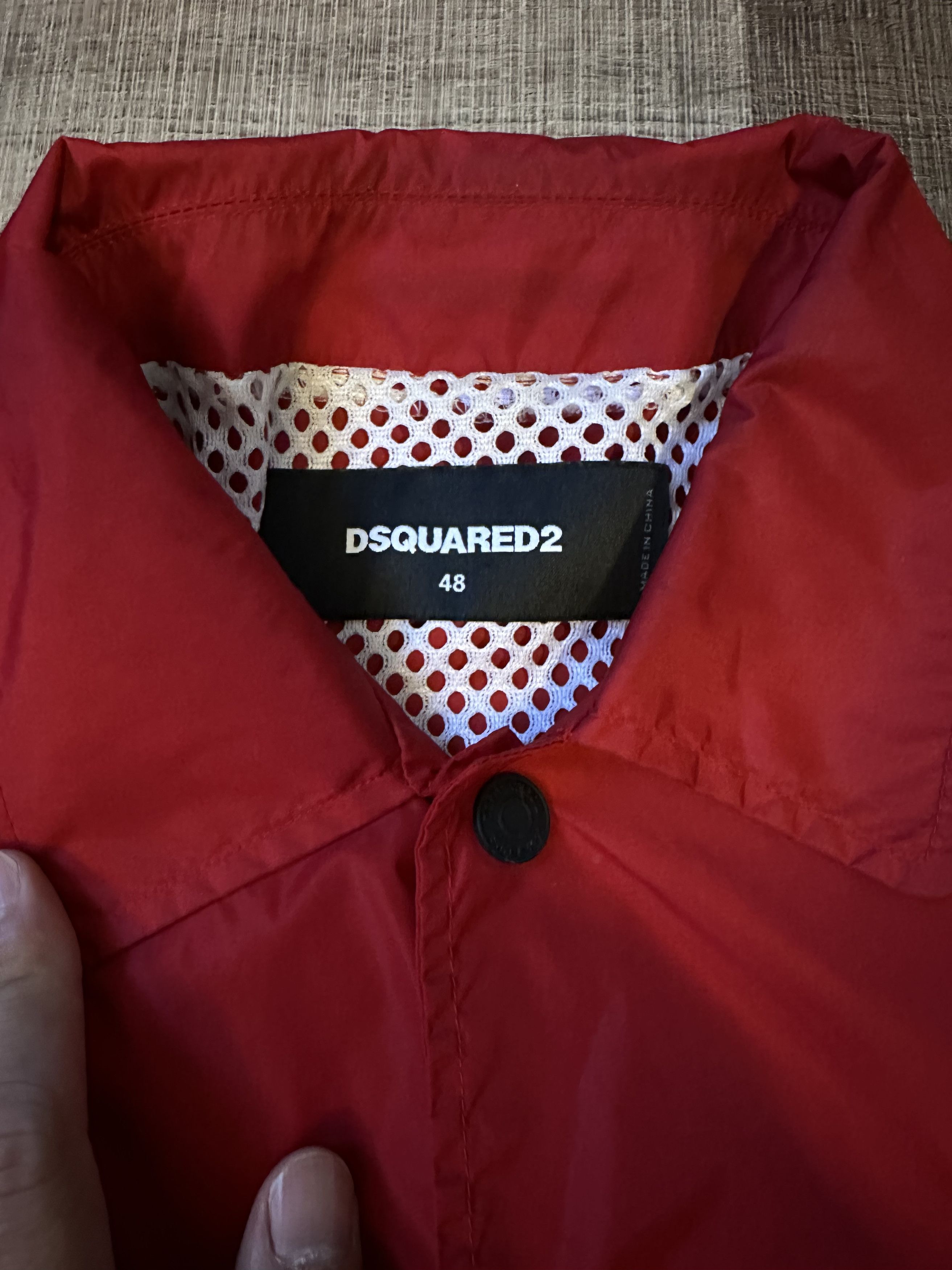 Dsquared2 DSQUARED2 BACK LOGO COACH JACKET (RED) Size US M / EU 48-50 / 2 - 3 Thumbnail