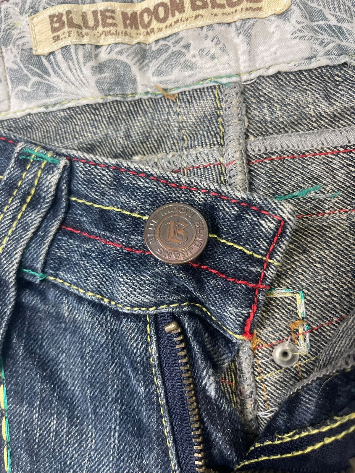 Japanese Brand Vintage Blue Moon Blue Jeans Streetwear Size US 29 - 7 Thumbnail