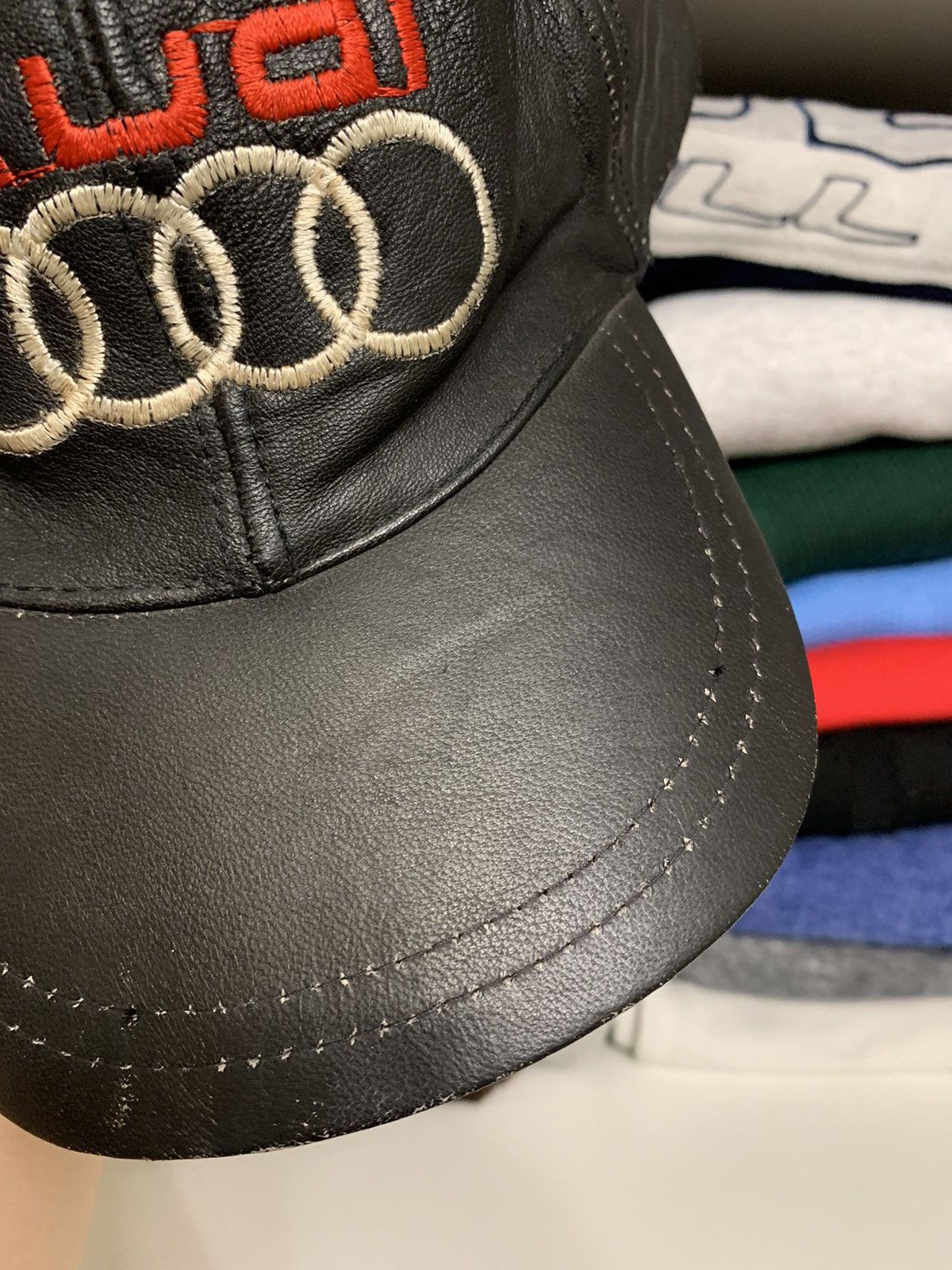 Audi Vintage Audi Leather Racing Cap Size ONE SIZE - 6 Thumbnail