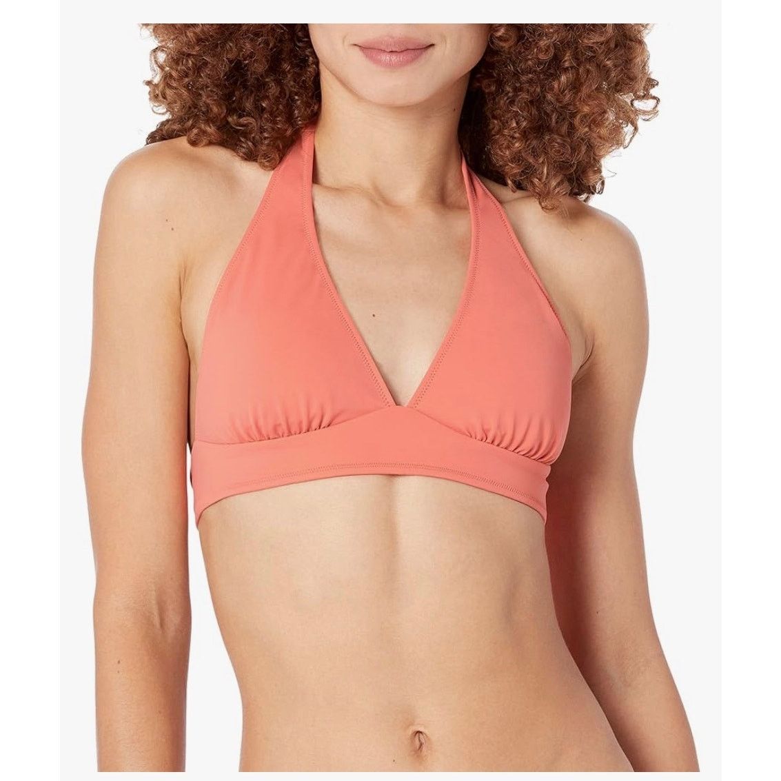 The Unbranded Brand Amazon Essentials Womens Tie Halter Bikini Top X Small Coral Size XS / US 0-2 / IT 36-38 - 1 Thumbnail