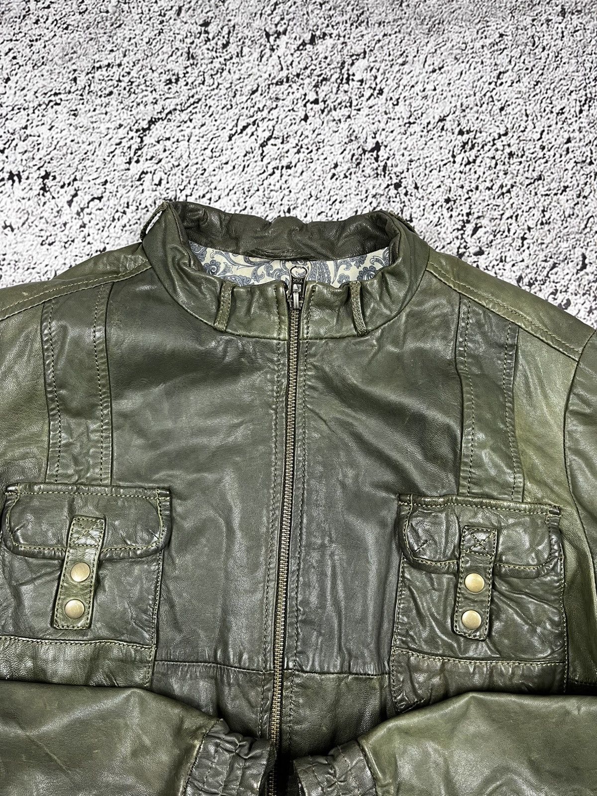 Other Vintage Y2K Leather flight jacket aviator avantgarde size 40 Size M / US 6-8 / IT 42-44 - 6 Thumbnail