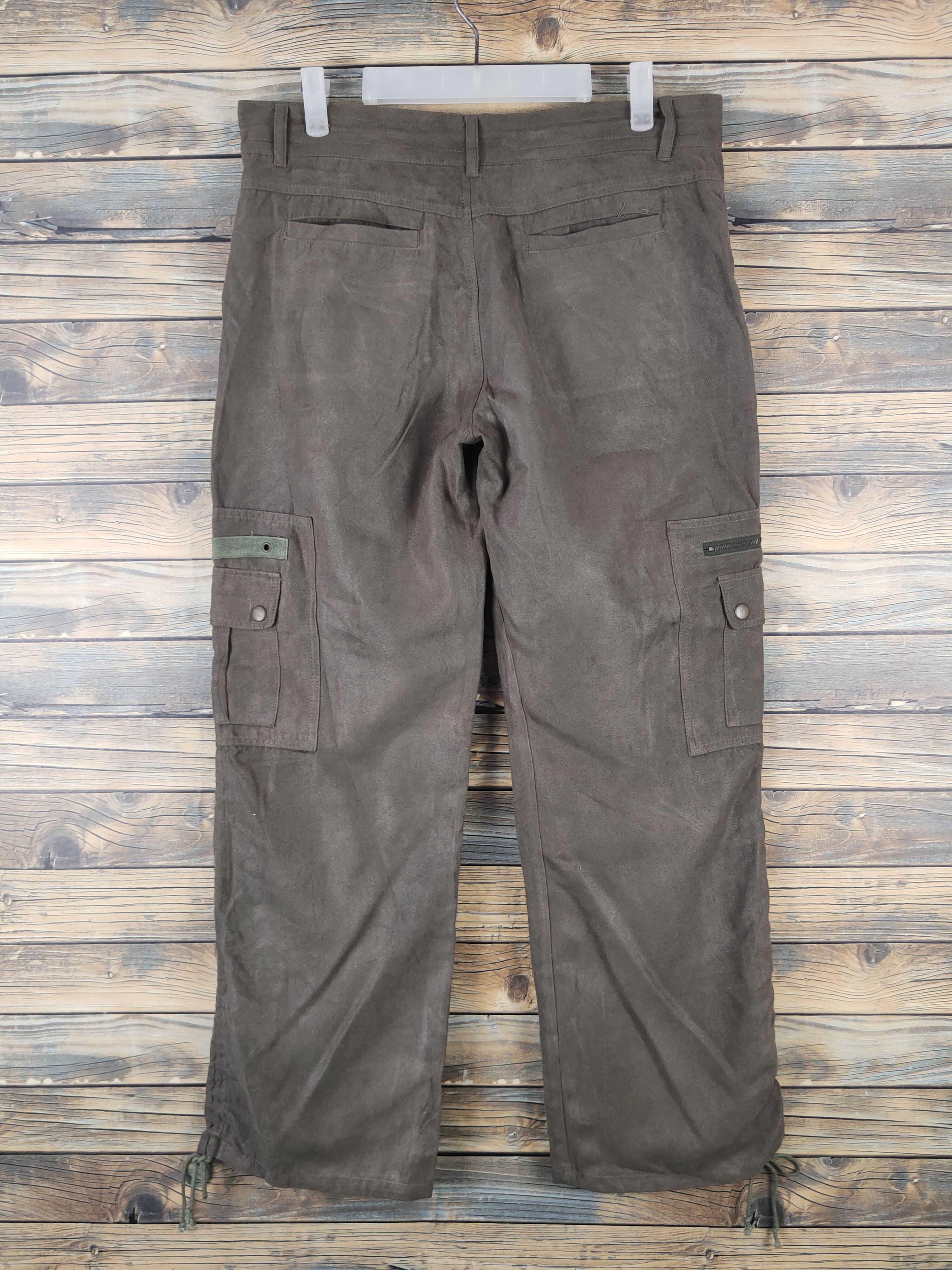 Japanese Brand DL Paleo Brown Multipocket Cargo Pants #2445 Size 31" - 7 Thumbnail