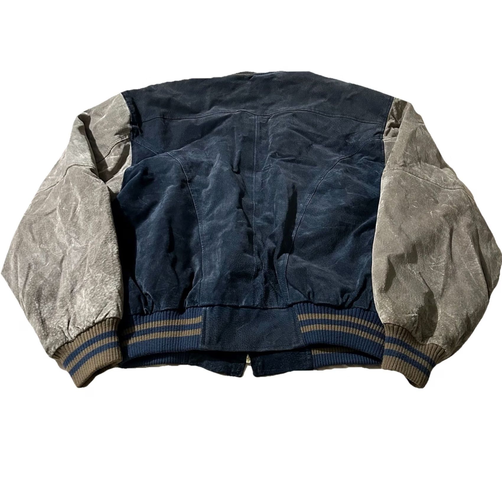 Vintage VINTAGE Colebrook Suede Varsity Jacket M Blue 90s Mens Jacket Size US M / EU 48-50 / 2 - 2 Thumbnail