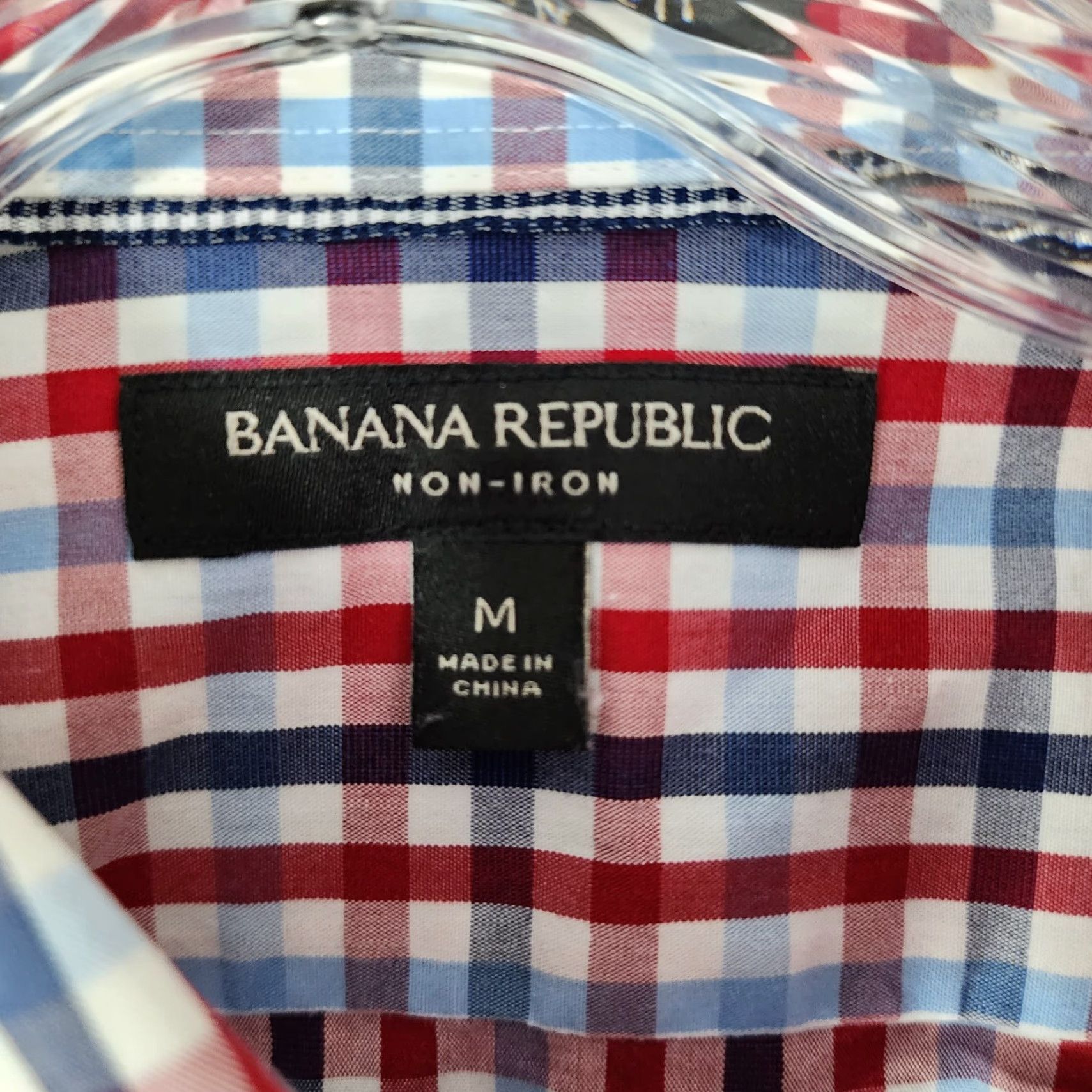 Banana Republic VINTAGE Banana Republic Camden Fit Shirt Plaid Long Sleeve Button-Up Men's M Red/Blue (Pit Stains) Size US M / EU 48-50 / 2 - 4 Thumbnail