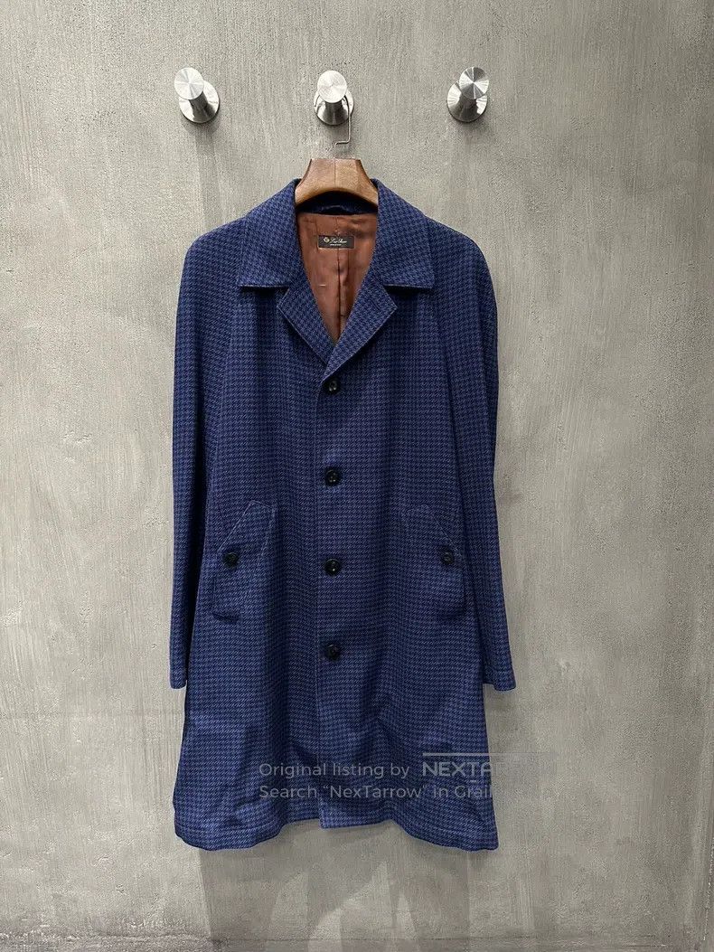 Loro Piana LORO PIANA Blue Plaid Trench Coat Size US M / EU 48-50 / 2 - 1 Thumbnail
