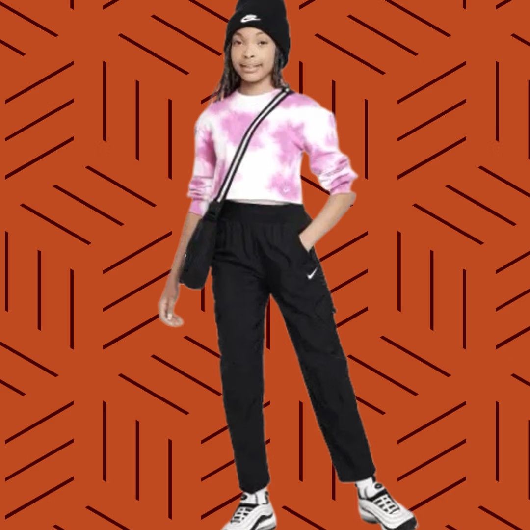 Nike Nike Women's Pants Black M Woven Cargo High Waisted Track Pants Size 32" / US 10 / IT 46 - 1 Thumbnail