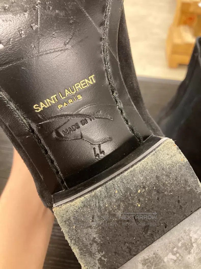 Saint Laurent Paris Saint Laurent Paris Black Chelsea Boots Size US 11 / EU 44 - 3 Thumbnail