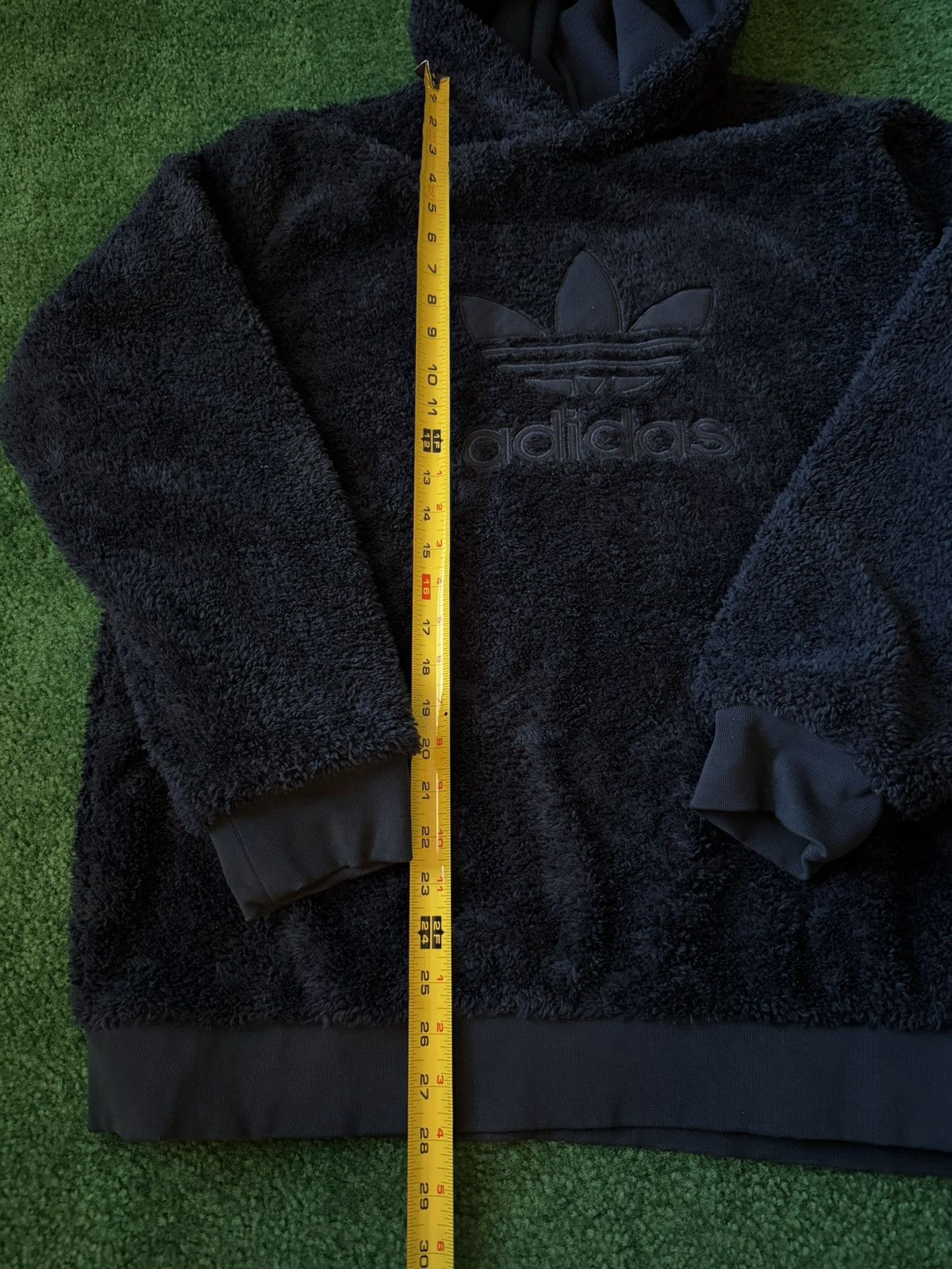 Adidas Adidas Originals "Sherpa" Fleece Trefoil Hoodie - Navy Blue Size US L / EU 52-54 / 3 - 6 Thumbnail
