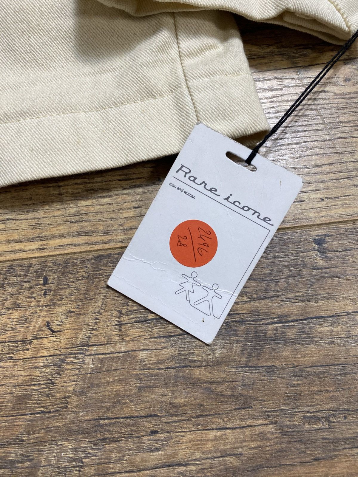 Japanese Brand Rare Icone Italy Deconstructed Denim Art Blazer Cream Size 46S - 4 Thumbnail