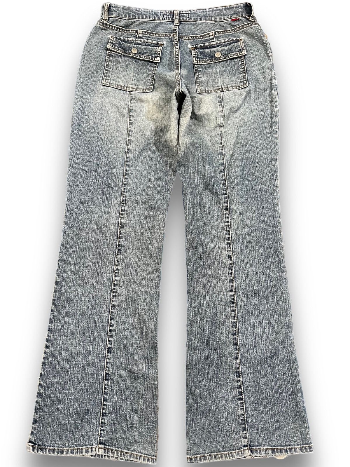 Fashion Victim Vintage Flash Cargo Punk Flare Soft Denim Size US 29 - 5 Thumbnail
