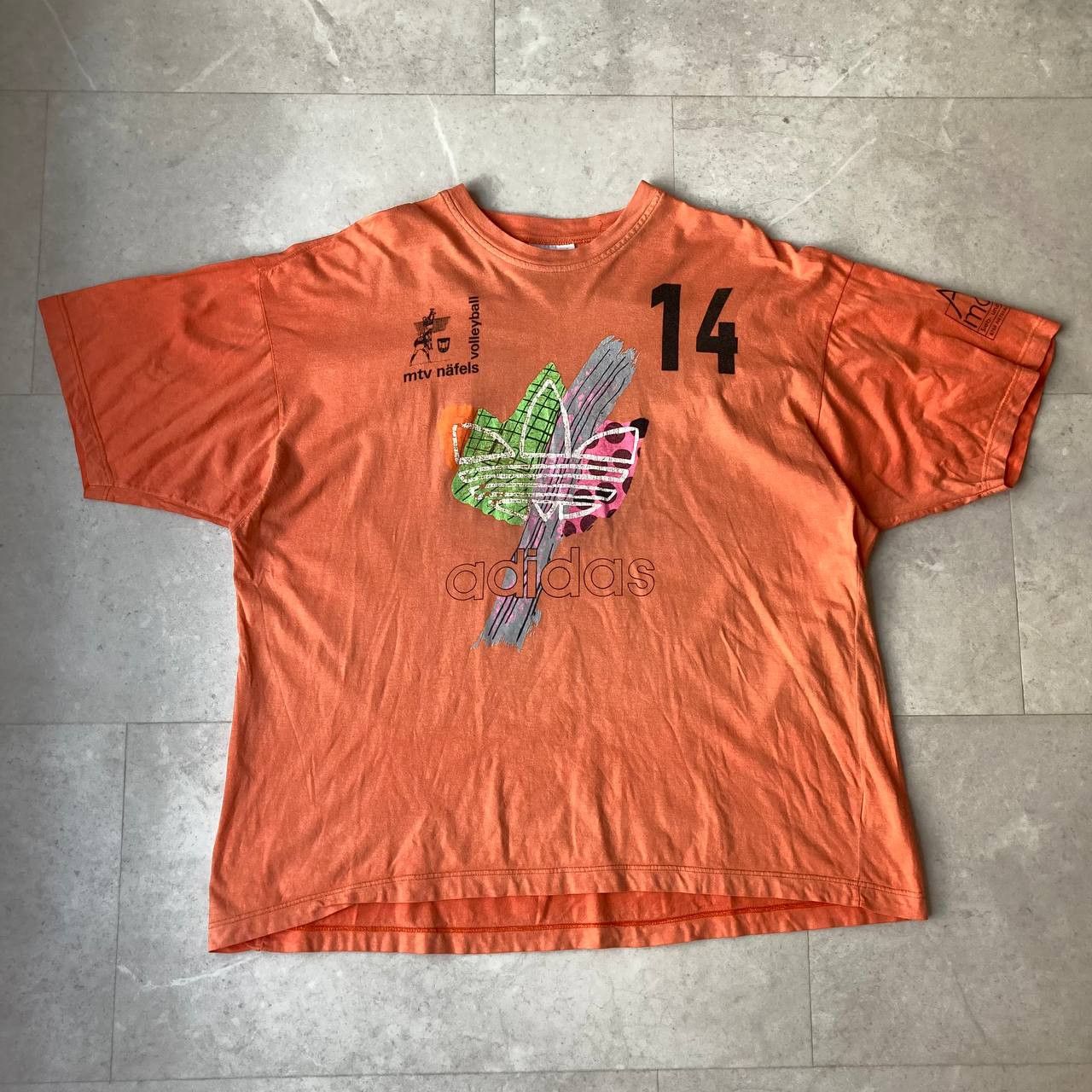 Adidas Vintage 90s Adidas Volleyball Marathon Boxy Oversized Tee Size US XL / EU 56 / 4 - 1 Thumbnail