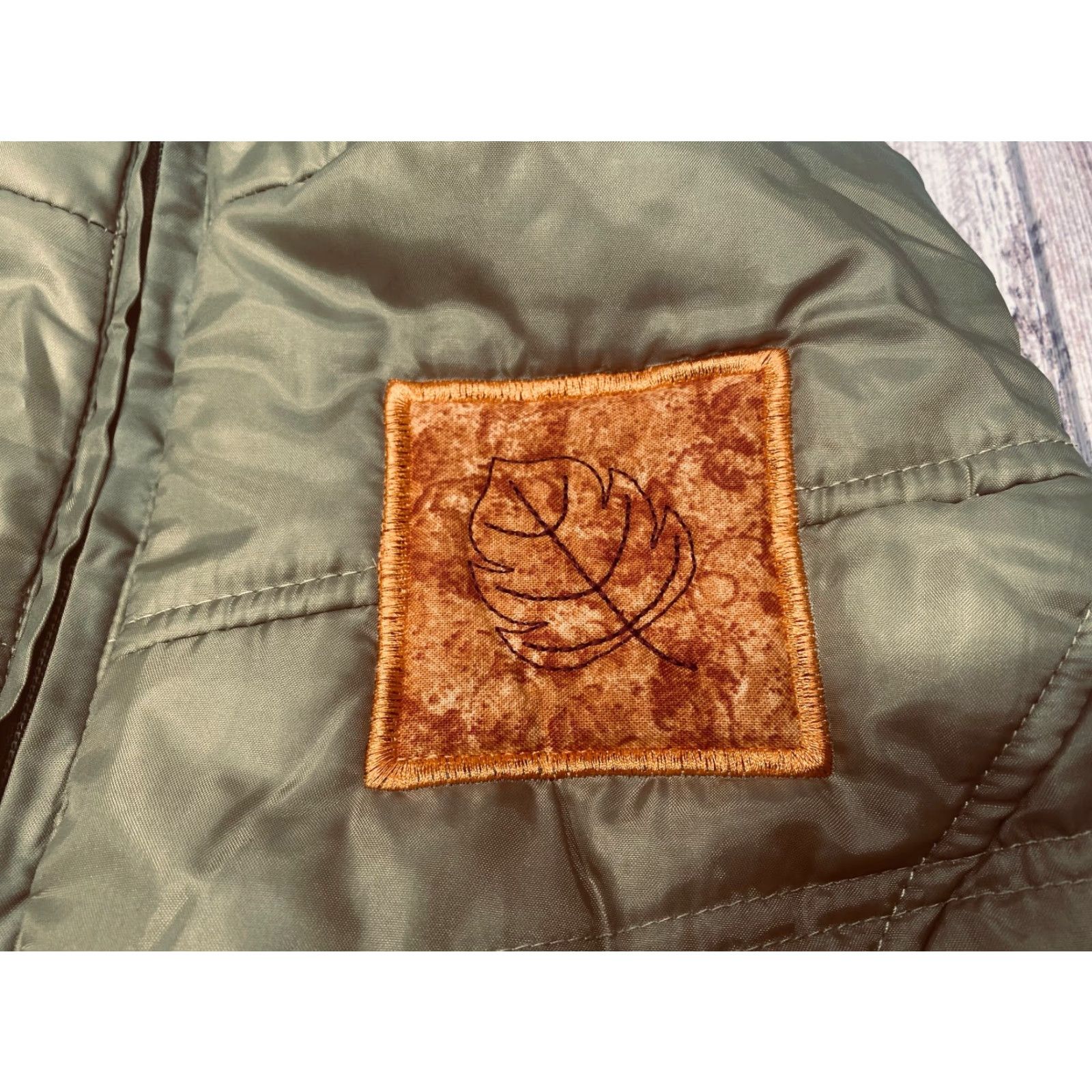 Vintage Creazoni Effeci Quilted Vest Women Small Pumpkin Leaves Green Fall Thanksgiving Quilt Vest Women S Green Fall Thanksgiving Size S / US 4 / IT 40 - 5 Thumbnail