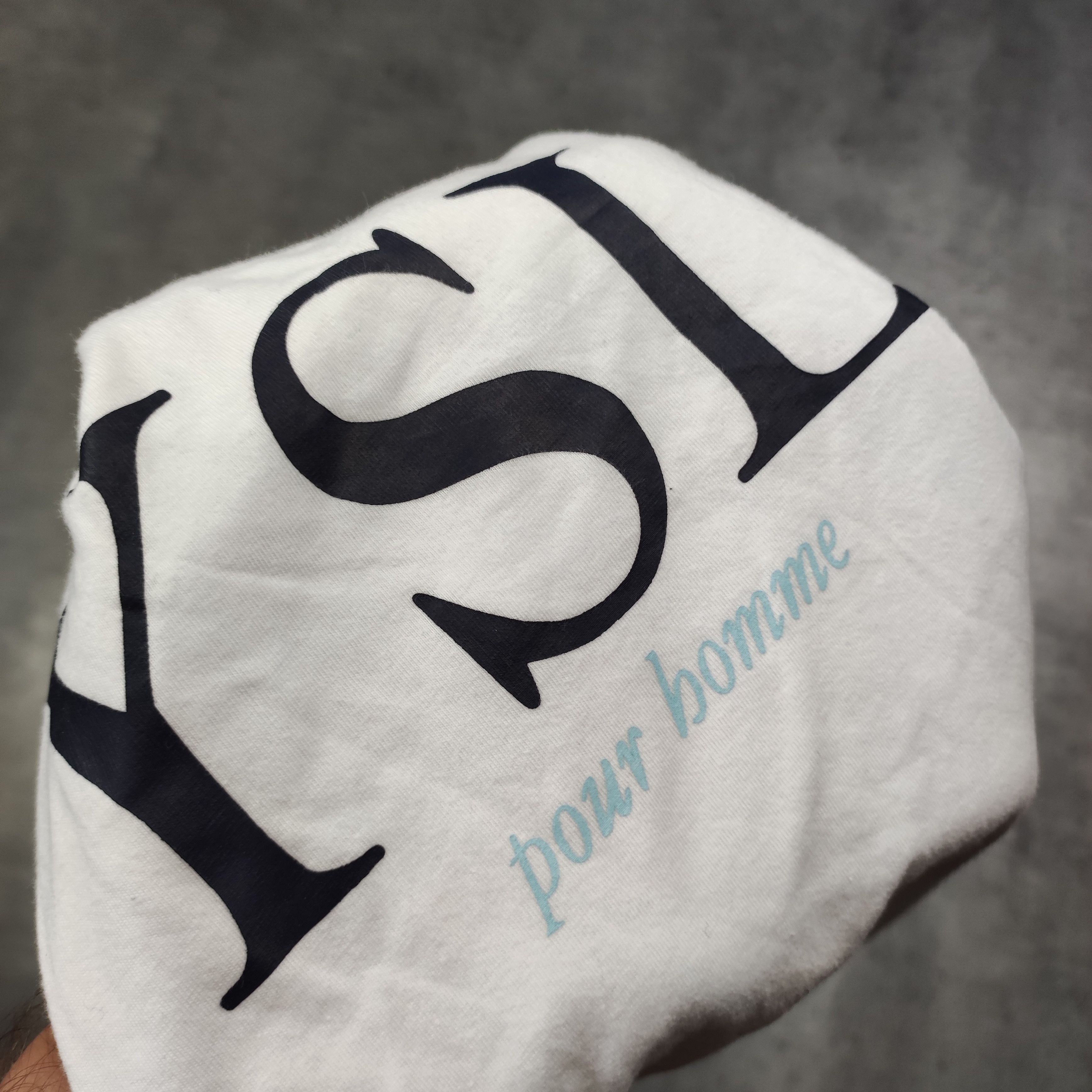 Vintage × Yves Saint Laurent RARE Vintage YSL Yves Saint Lauren White Big Logo Tshiert Size US S / EU 44-46 / 1 - 5 Thumbnail