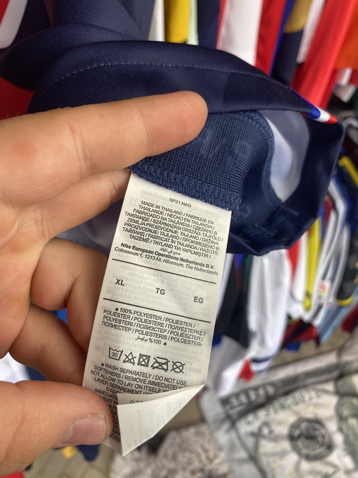 Nike 2020/21 NIKE PSG #7 MBAPPE HOME SOCCER FOOTBALL JERSEY SHIRT Size US XL / EU 56 / 4 - 7 Thumbnail