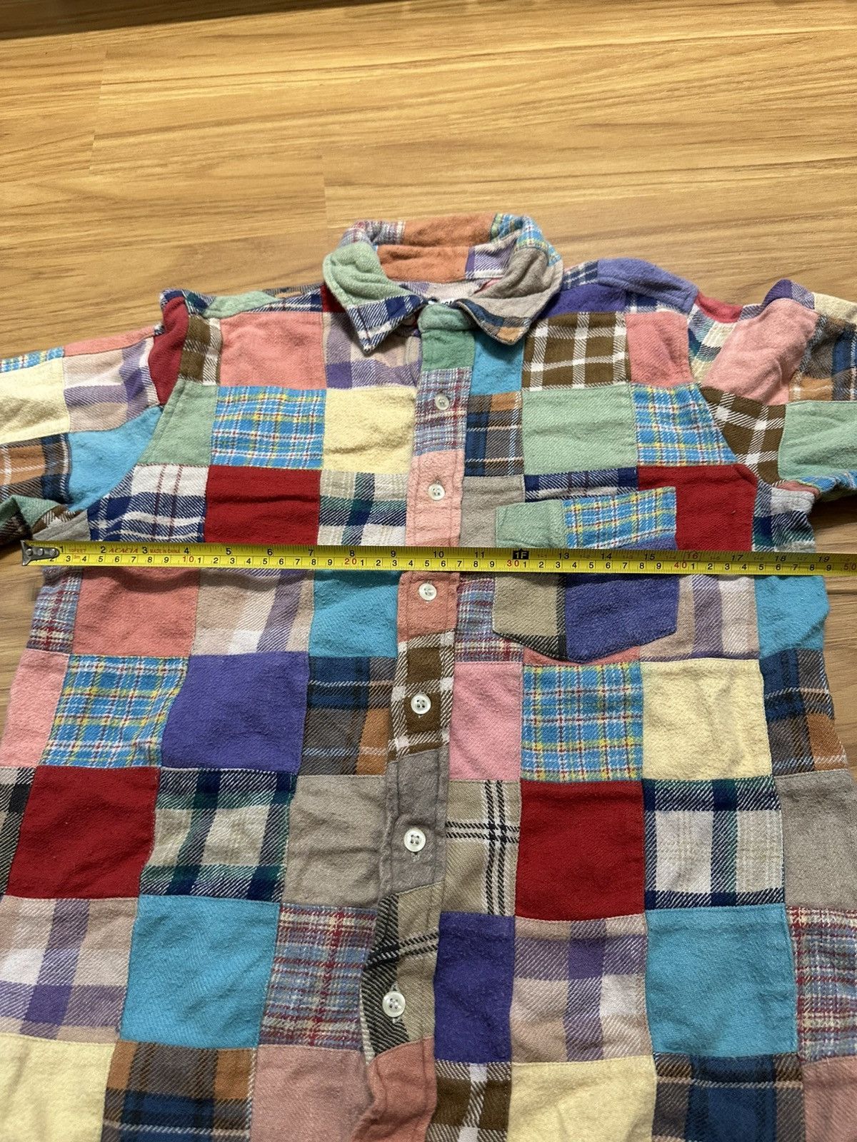 Japanese Brand × Sugar Cane Cube Sugar Japan Patchwork Single Pocket Button Up Shirt Size US M / EU 48-50 / 2 - 14 Thumbnail