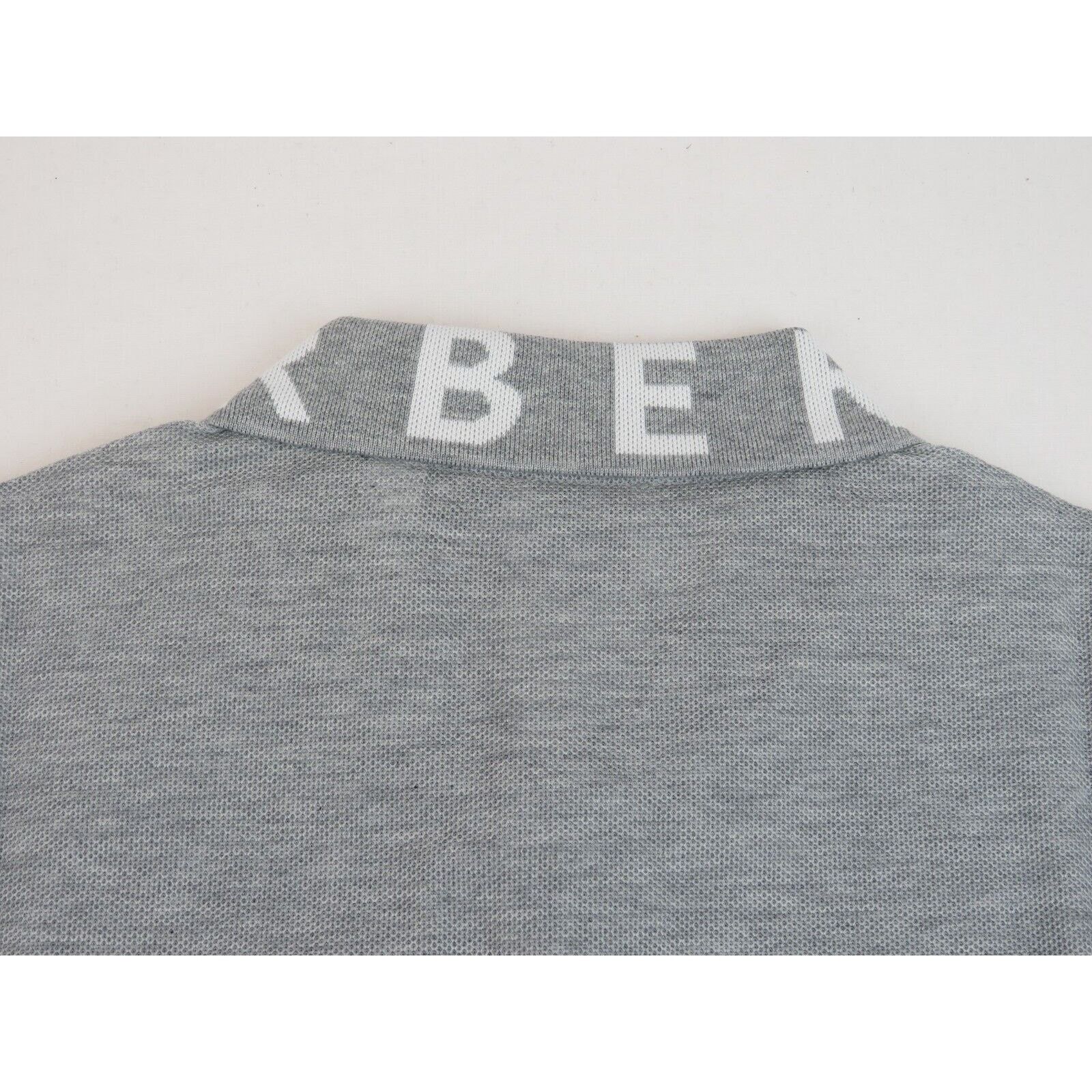 Burberry BURBERRY RYLAN GRAY COTTON COLLAR LOGO SHORT SLEEVE SHIRT XL Size US XL / EU 56 / 4 - 9 Thumbnail