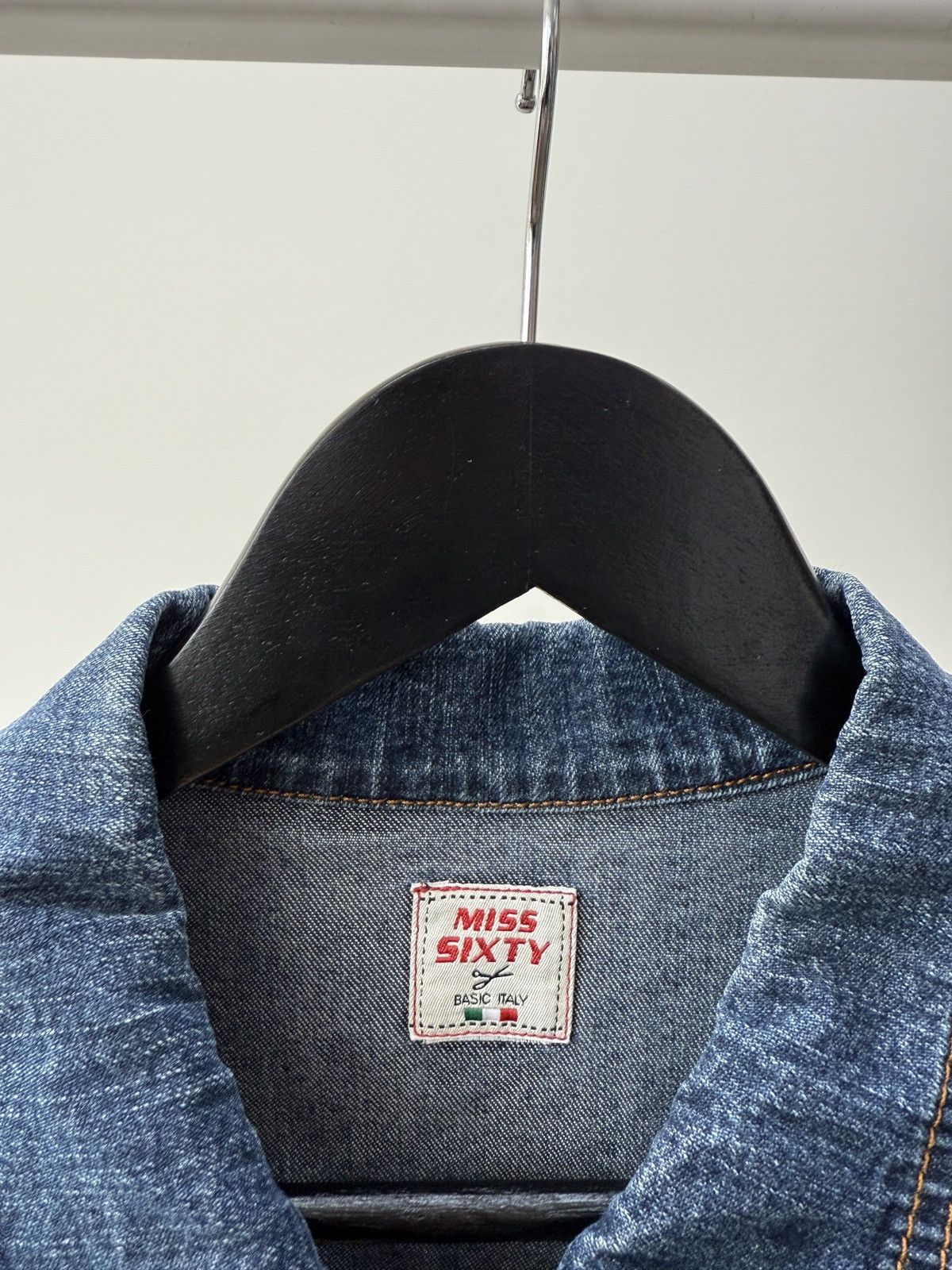 Miss Sixty Vintage Miss Sixty Womens Denim Jacket Cropped Button Up Size M / US 6-8 / IT 42-44 - 5 Thumbnail