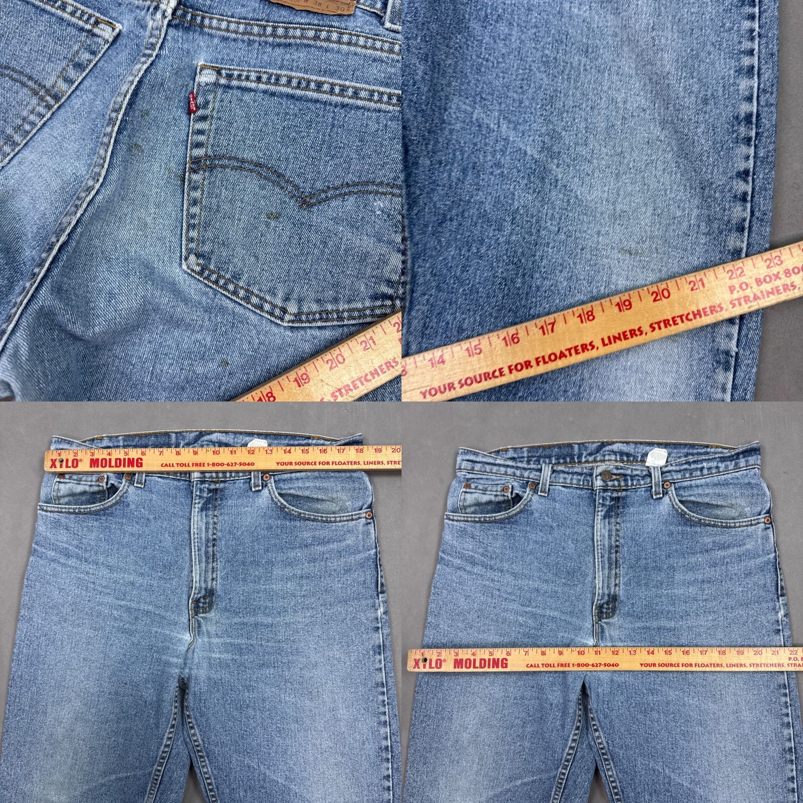 Levi's VINTAGE Levi's Jeans Mens 36x30 Blue 90s Denim Distressed 550 38x30 Levis 500 Series 5-Pocket Mens Jeans Size US 38 / EU 54 - 8 Thumbnail
