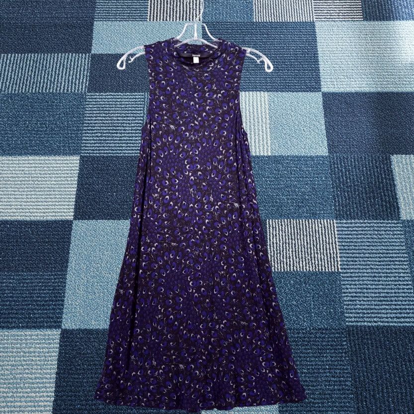 Vintage Kensie Dress Womens XS Blue Trapeze & Swing Animal Print Sleeveless Crew Neck Dress Short Size XS / US 0-2 / IT 36-38 - 1 Thumbnail