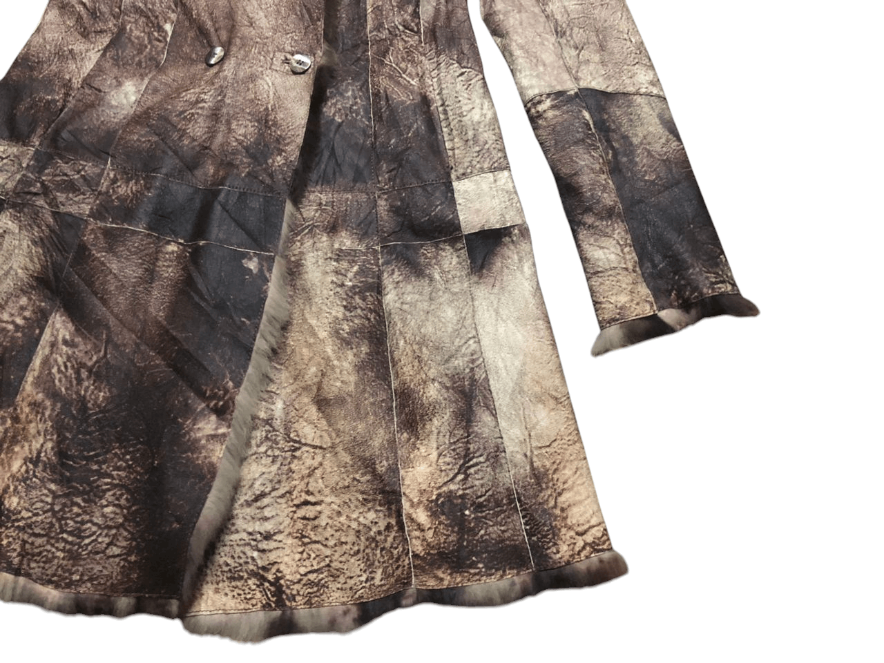 If Six Was Nine f.CAMINO Rabbit Patchwork Fur Coat Jacket Size XS / US 0-2 / IT 36-38 - 7 Thumbnail