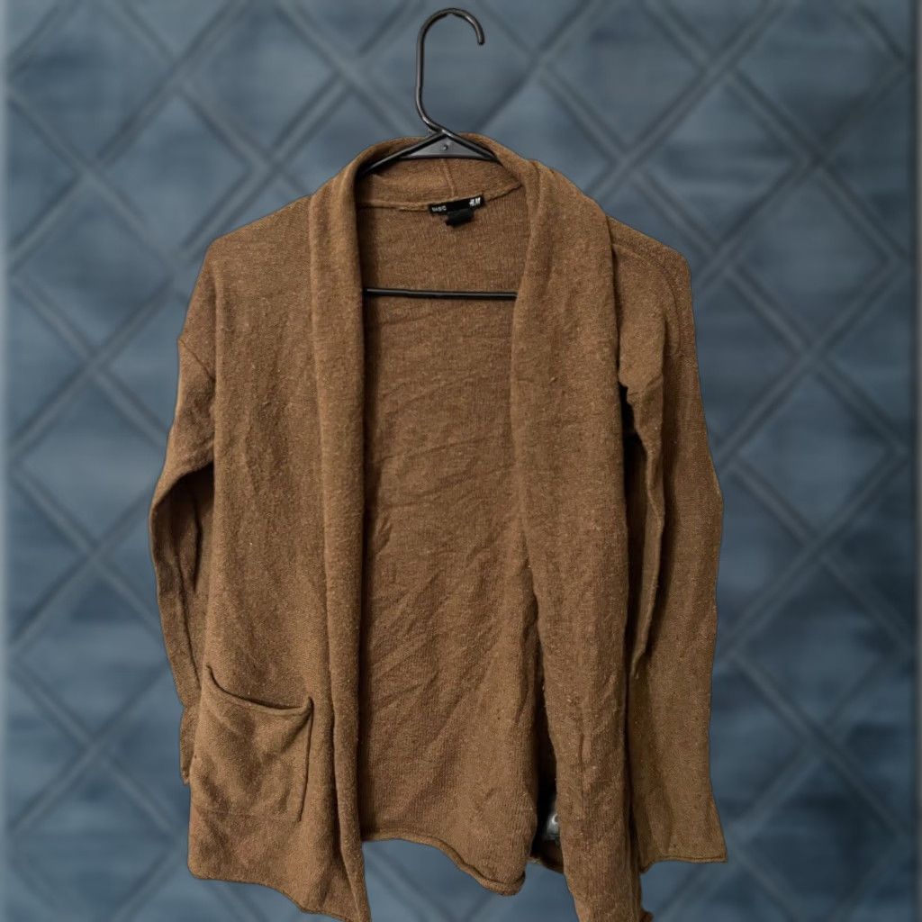 H&M H&M Cardigan Sweater Open Front Knit Womens XS Brown Size XS / US 0-2 / IT 36-38 - 1 Thumbnail