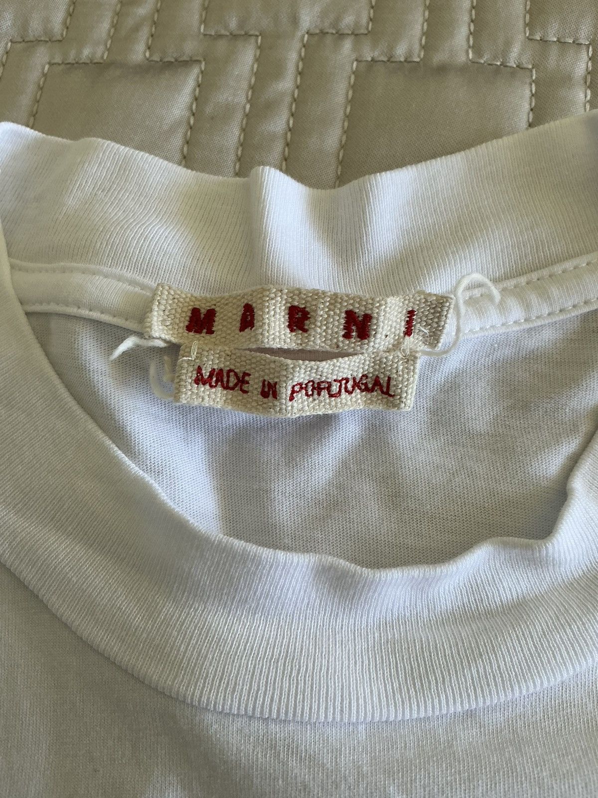 Marni Marni White Logo T-shirt Size 48 Size US M / EU 48-50 / 2 - 3 Thumbnail