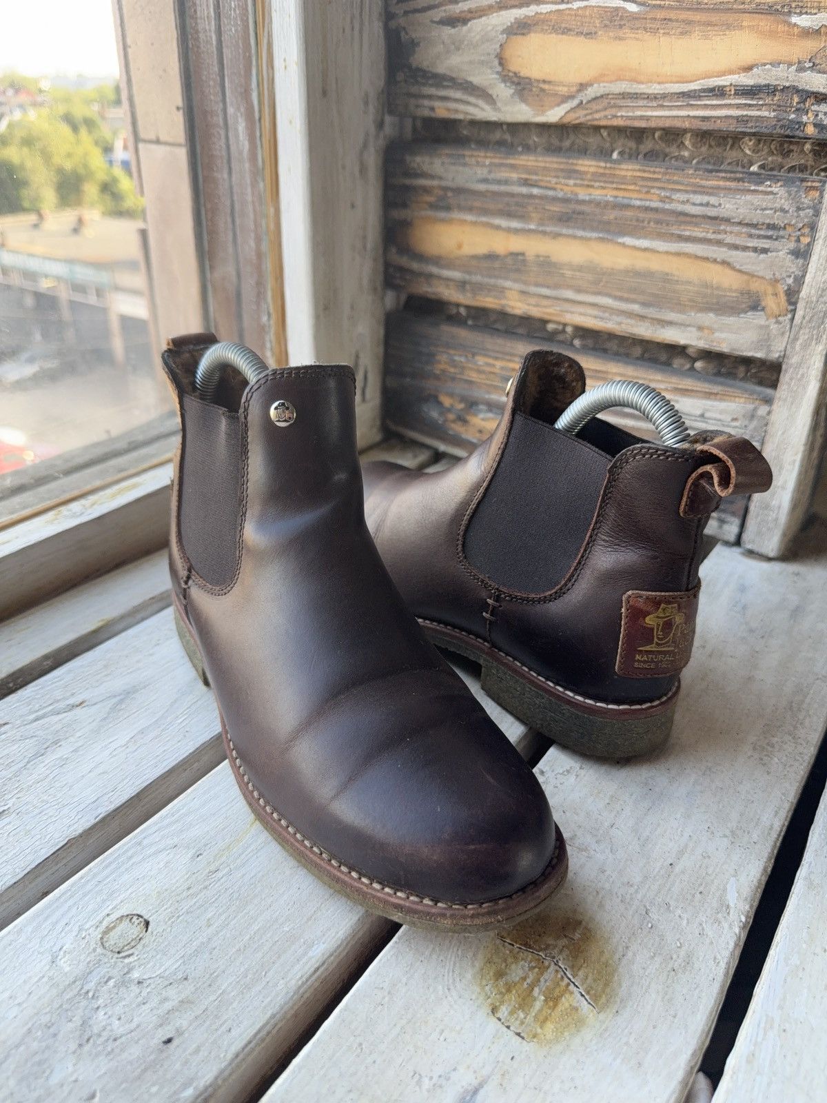 Panama Jack Vintage 00s Panama Jack Men’s Leather Chelsea Boots Brown Size US 5.5 / IT 35.5 - 1 Thumbnail