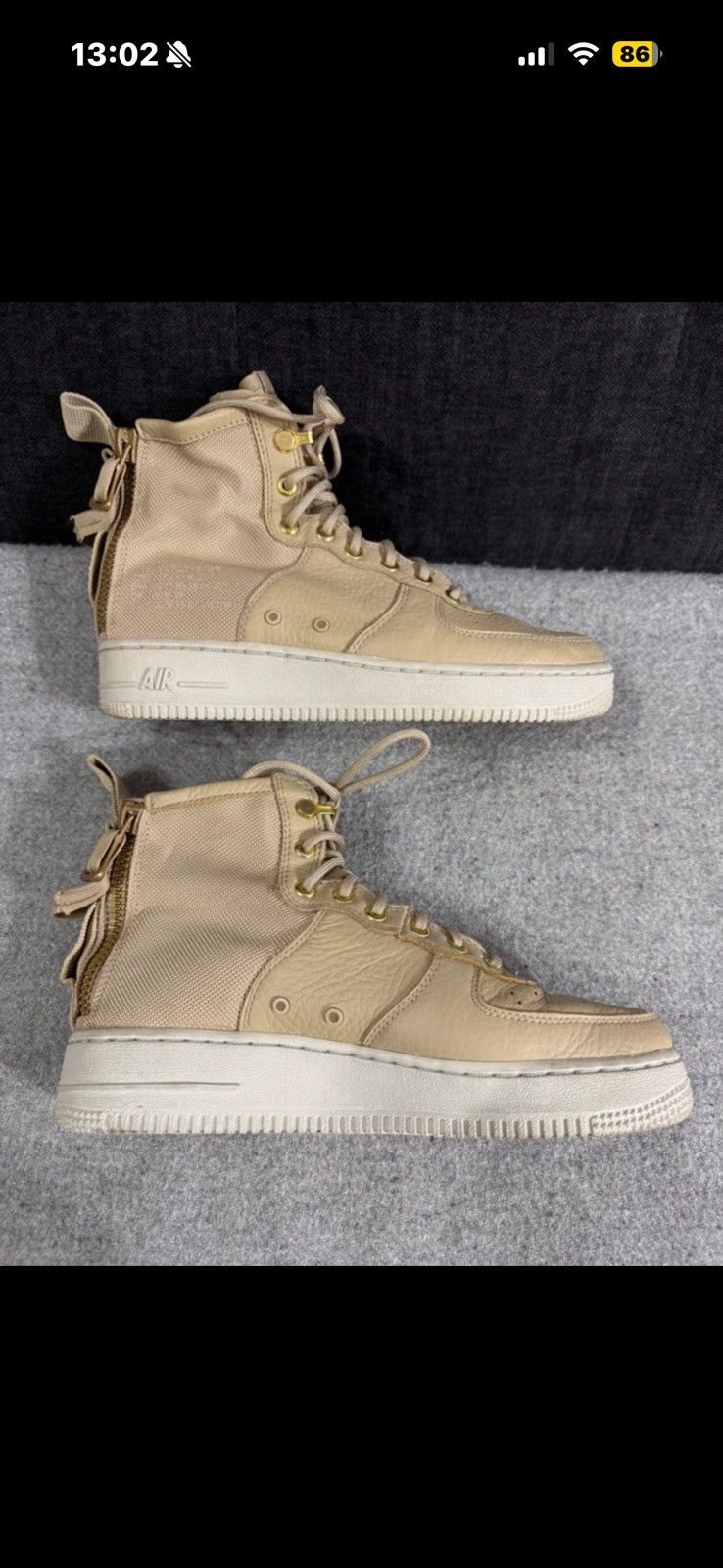 Nike Nike SF AF1 Mid Air Force 1 Mushroom Light Bone 2017 size 40 Size US 10 / IT 40 - 3 Thumbnail